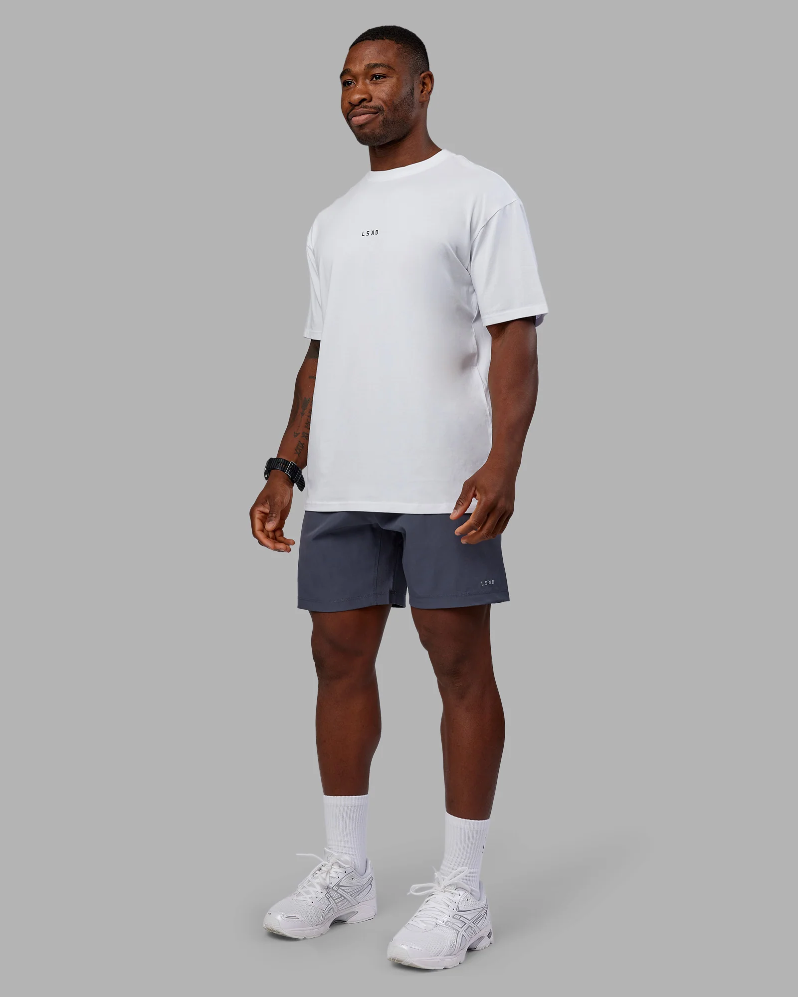 Kettlebell FLXCotton Oversized Tee - White-Black - Image 6