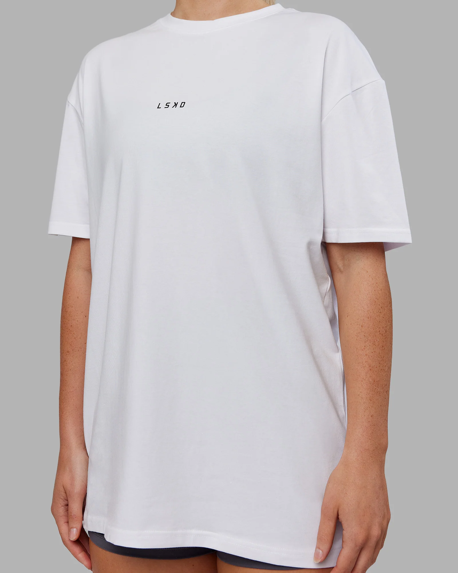 Kettlebell FLXCotton Oversized Tee - White-Black - Image 8