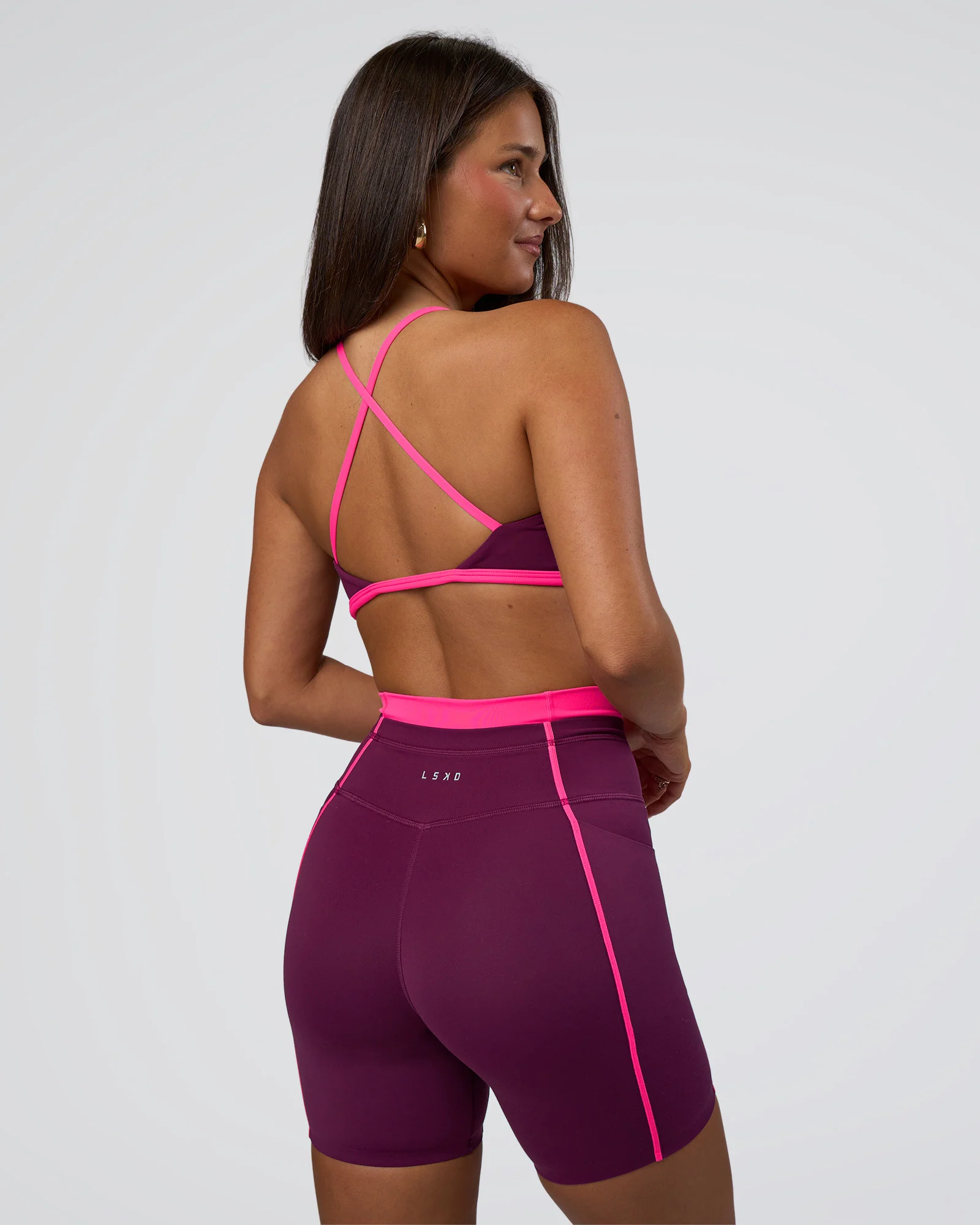Liberate Sports Bra - Plum Caspia-Ultra Pink - Image 2