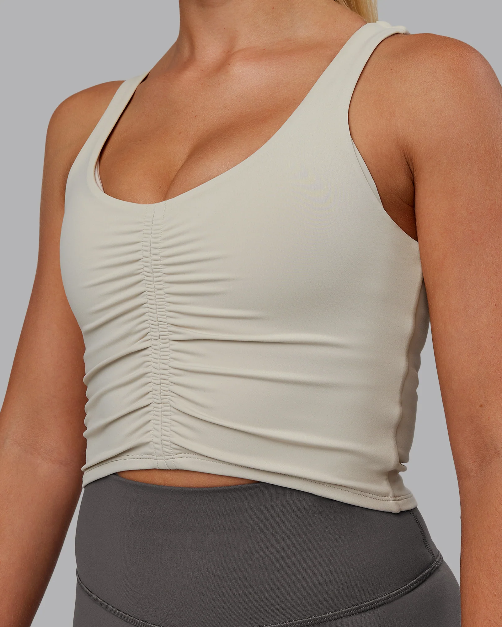 Liberty Ruched Tank - Shale Beige - Image 6
