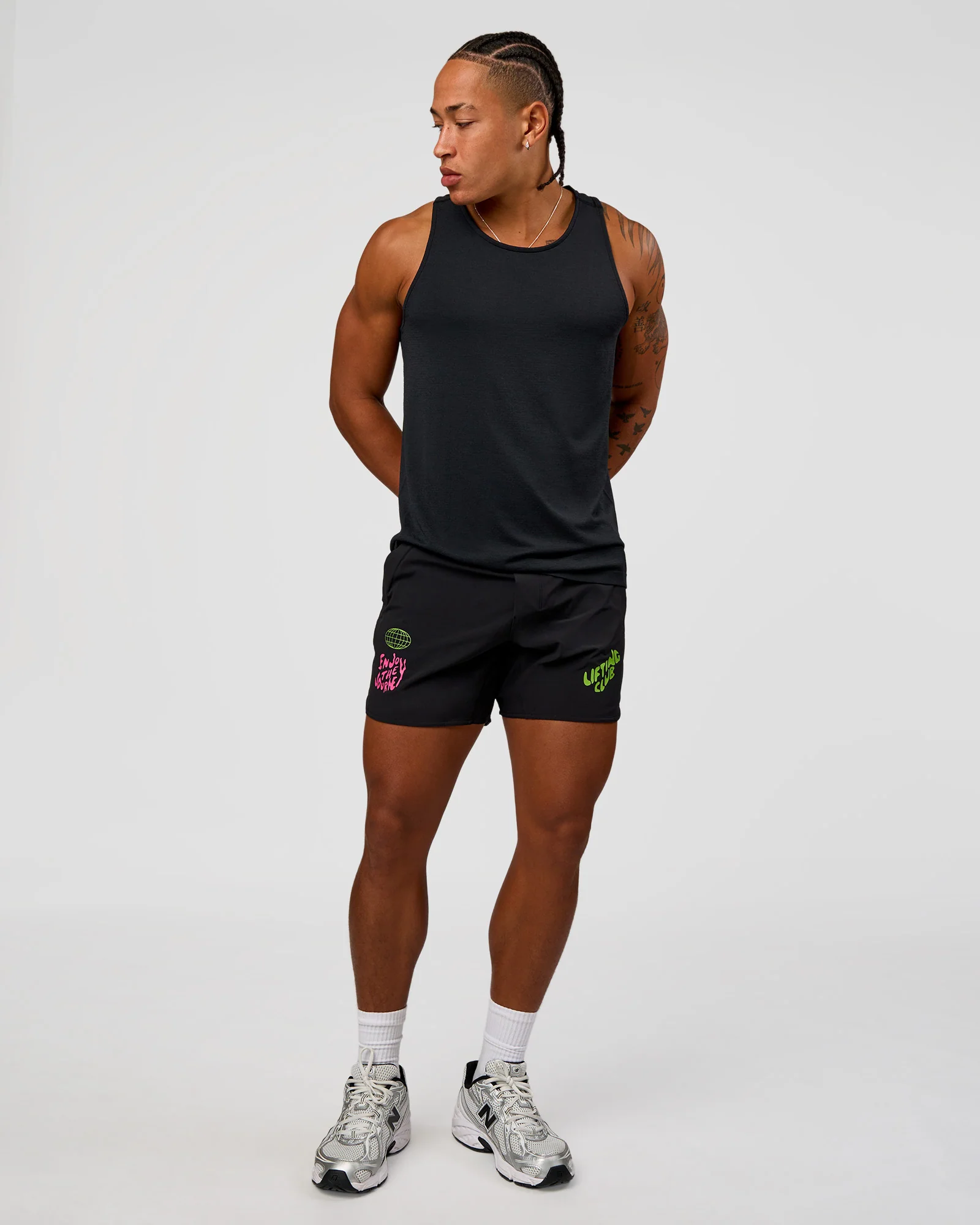 Lift 6" Short - Black-Sugar Plum Lime - Image 3