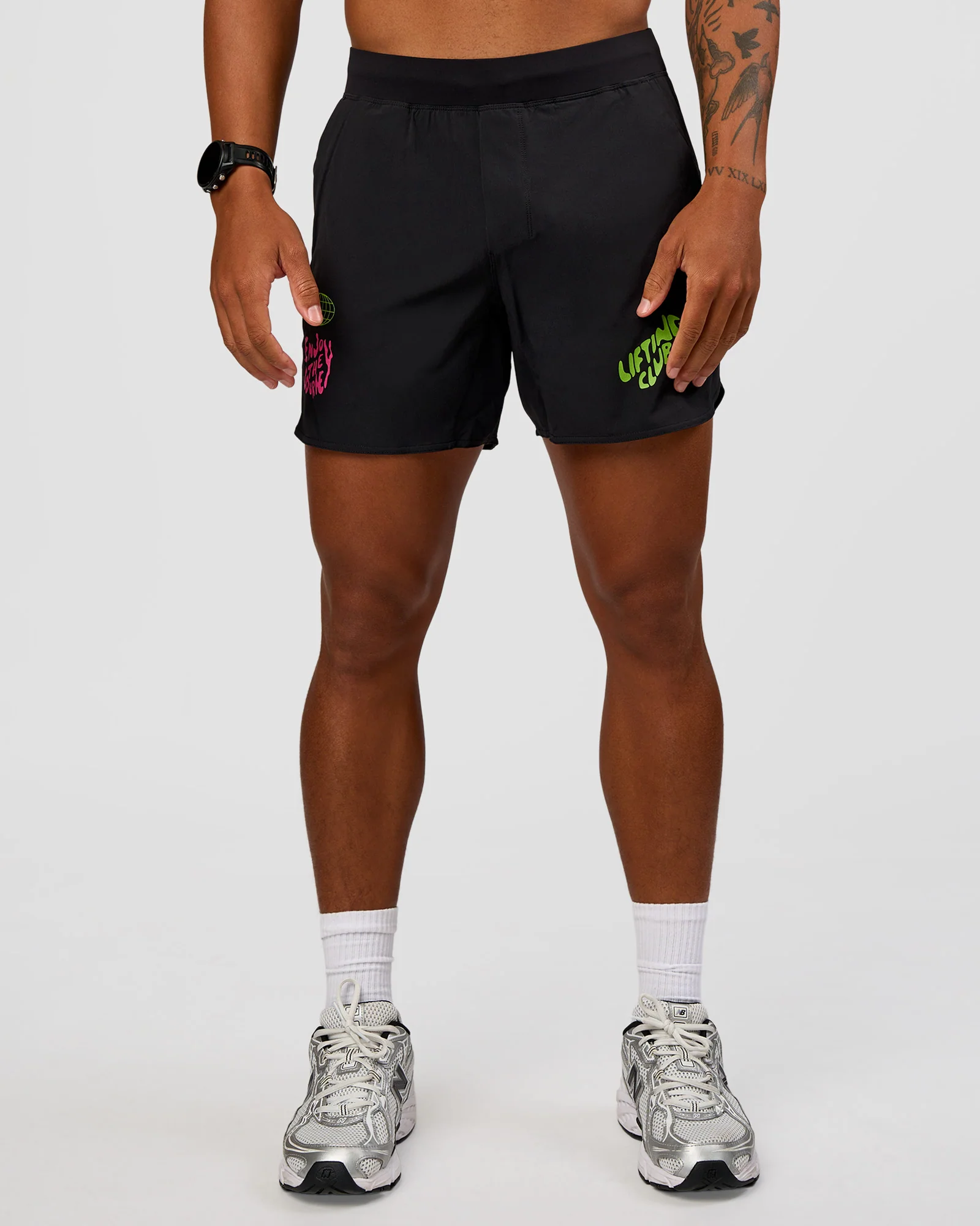 Lift 6" Short - Black-Sugar Plum Lime - Image 6