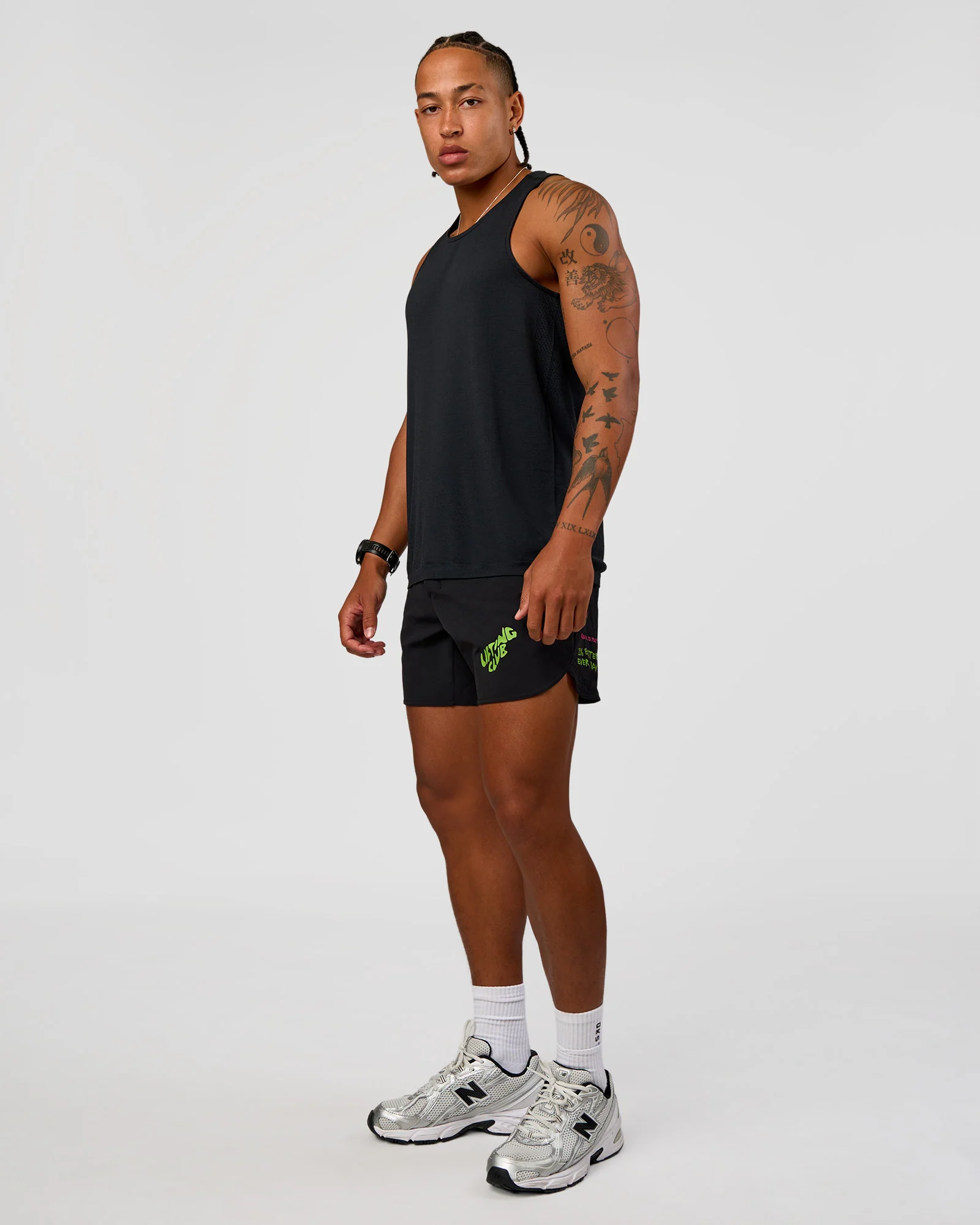 Lift 6" Short - Black-Sugar Plum Lime - Image 7