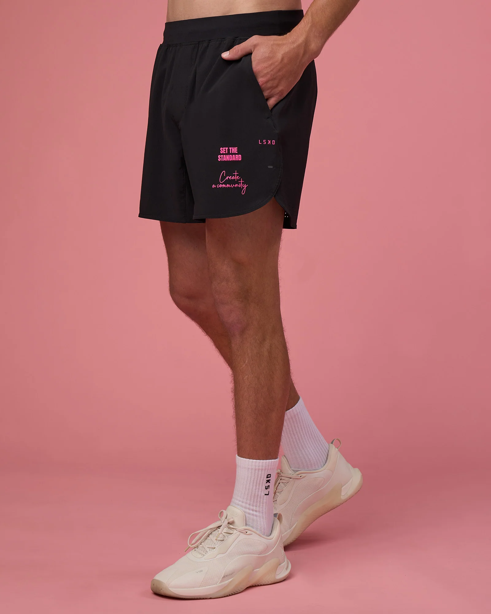 Lift 6" Short - Black-Ultra Pink - Image 6