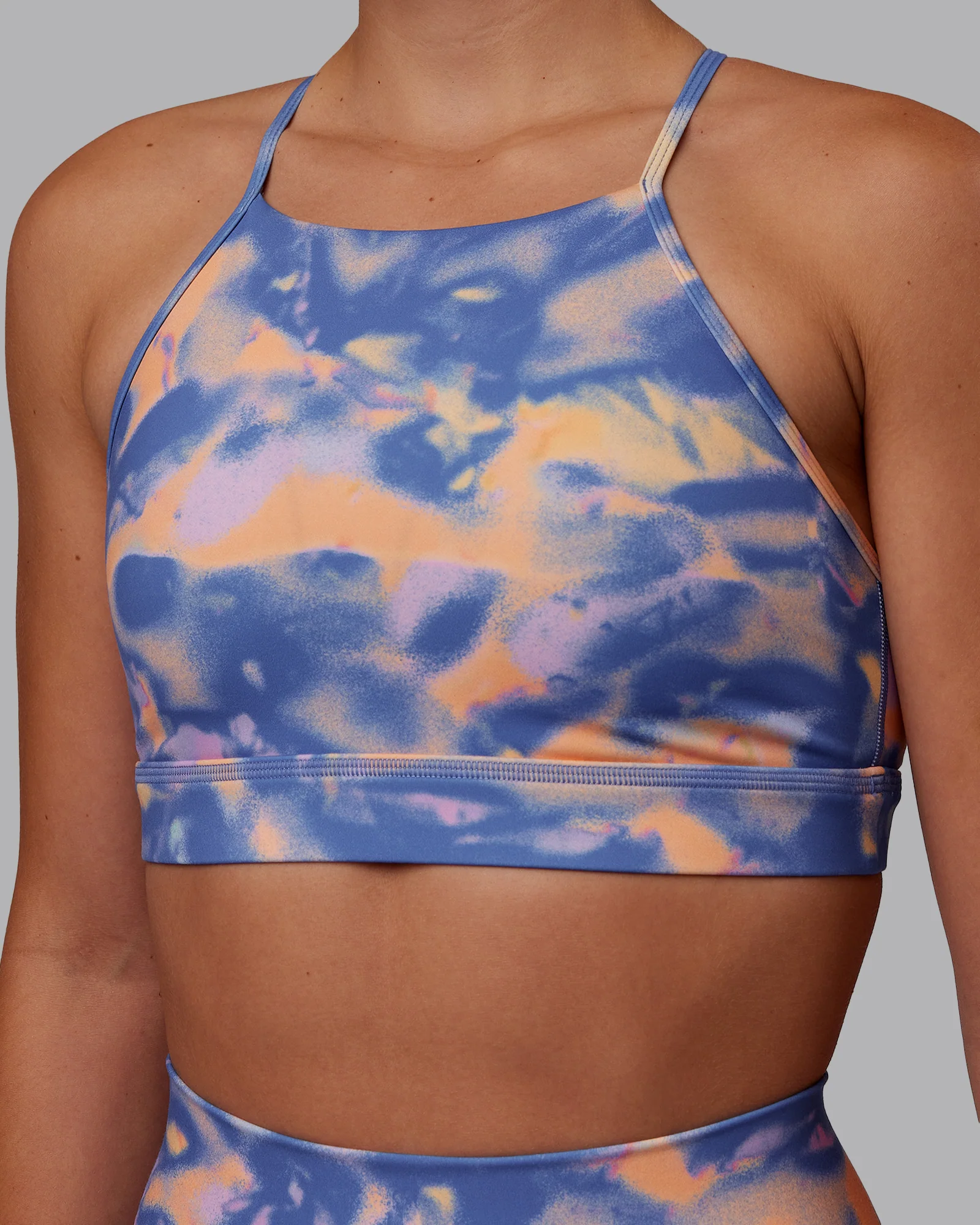 Lift High Neck Sports Bra - Apricot Mist - Image 7