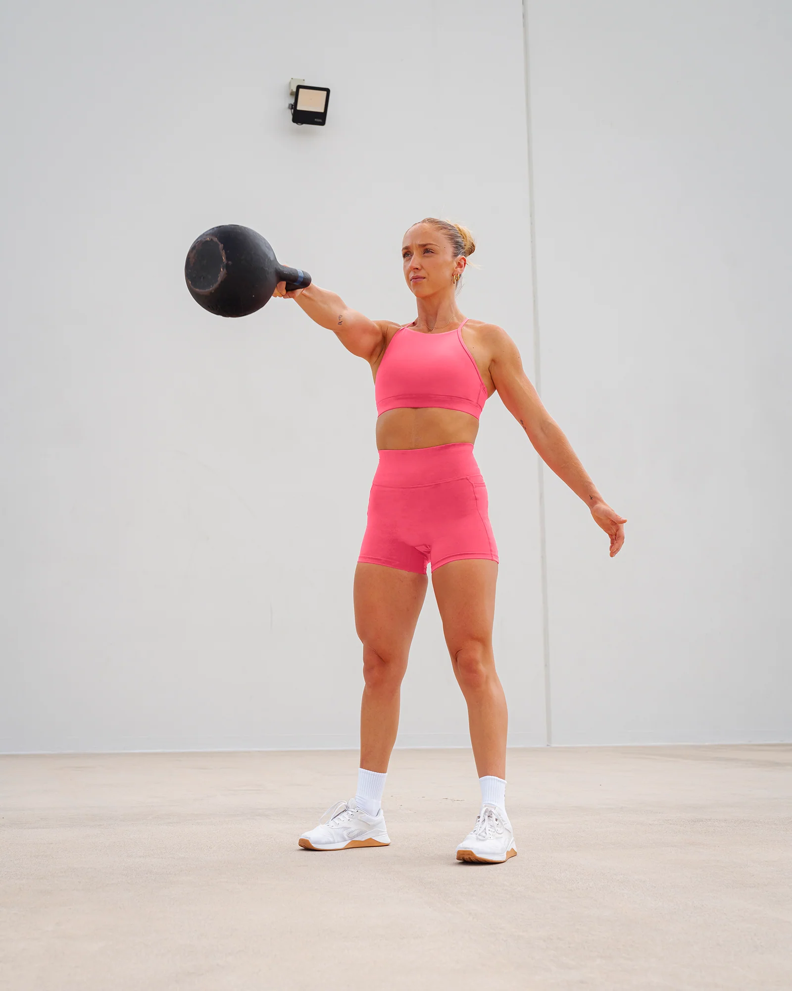 Lift High Neck Sports Bra - Hot Pink - Image 3