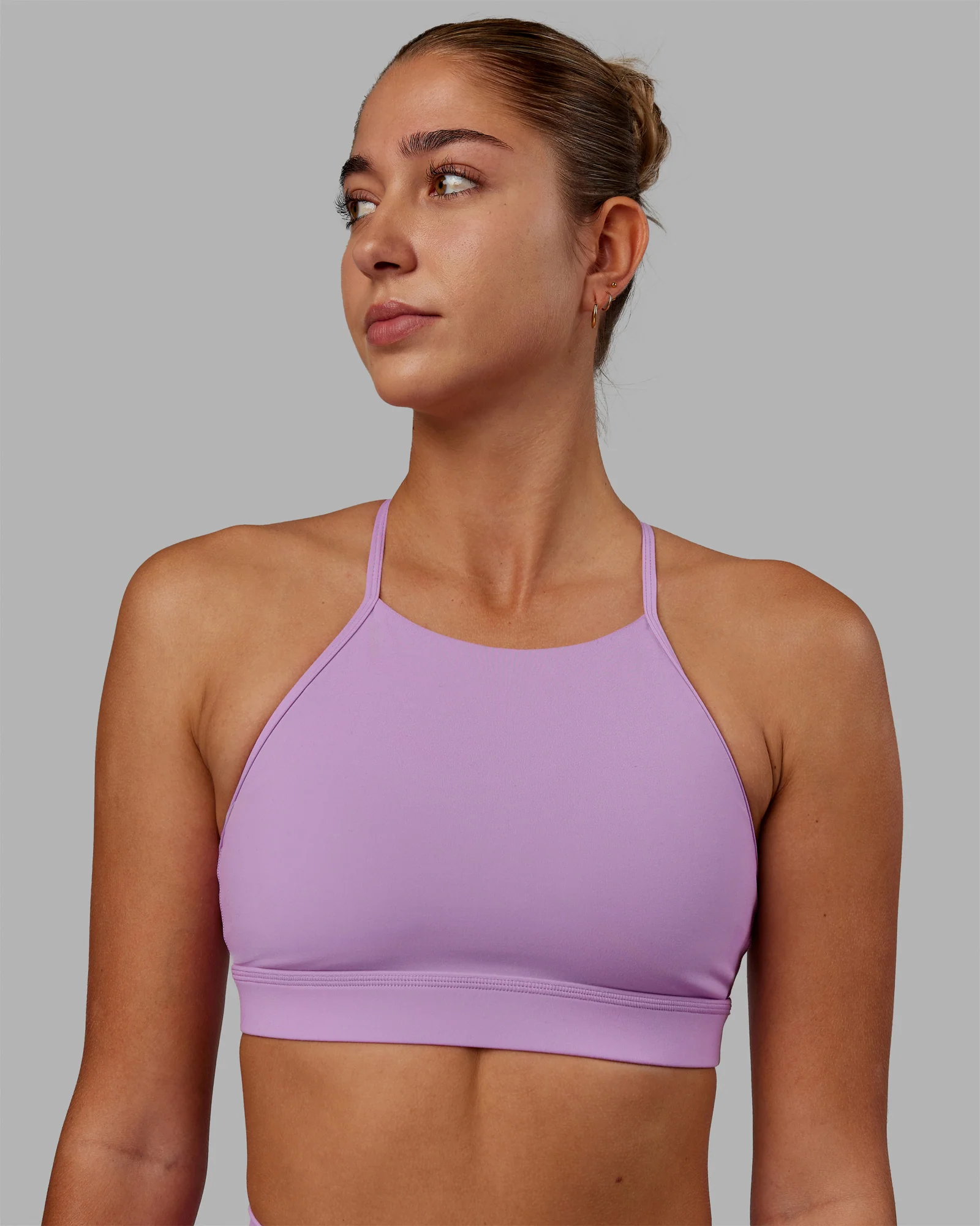 Lift High Neck Sports Bra - Light Violet - Image 3