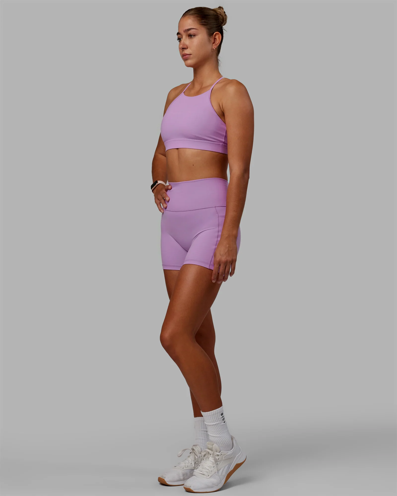 Lift High Neck Sports Bra - Light Violet - Image 5