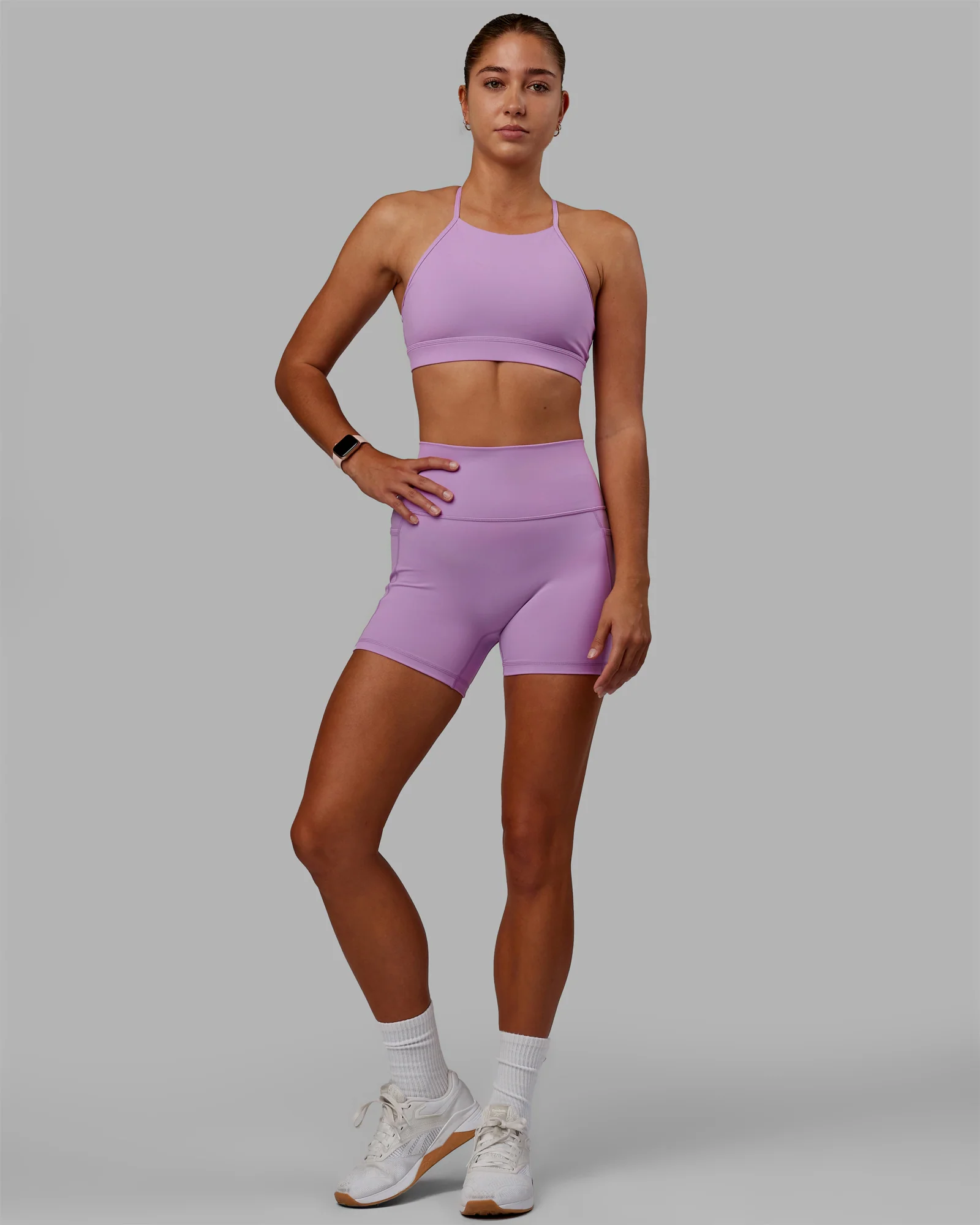 Lift High Neck Sports Bra - Light Violet - Image 6