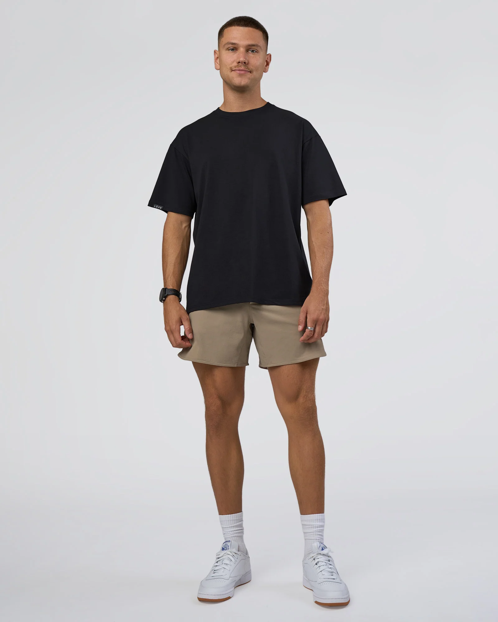 Lifting Club FLXCotton Tee Oversize - Black-Black - Image 10