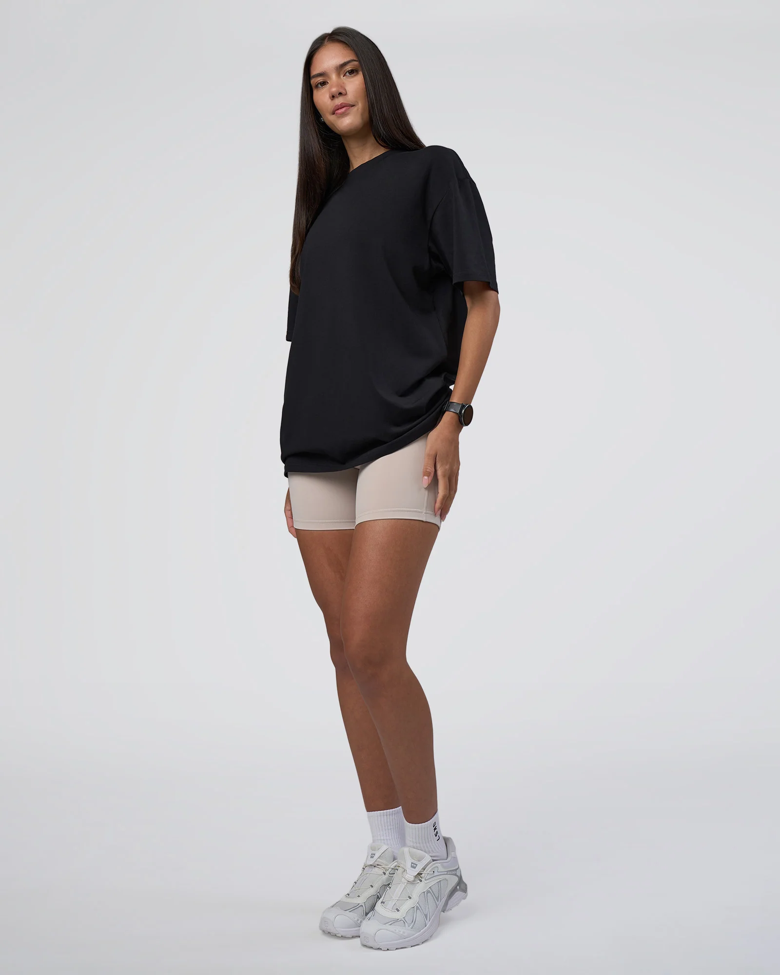 Lifting Club FLXCotton Tee Oversize - Black-Black - Image 11