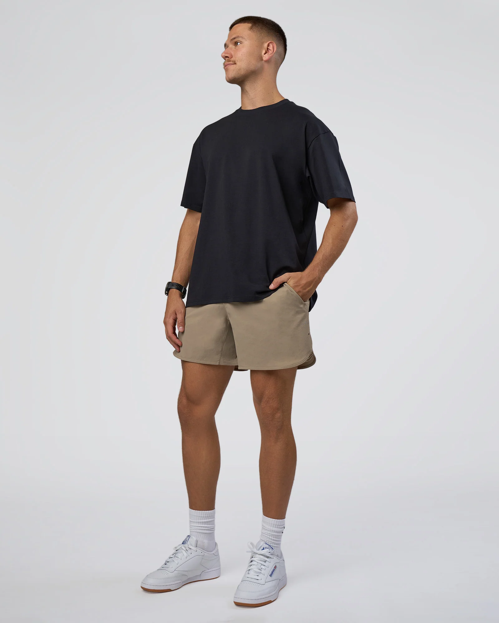 Lifting Club FLXCotton Tee Oversize - Black-Black - Image 6