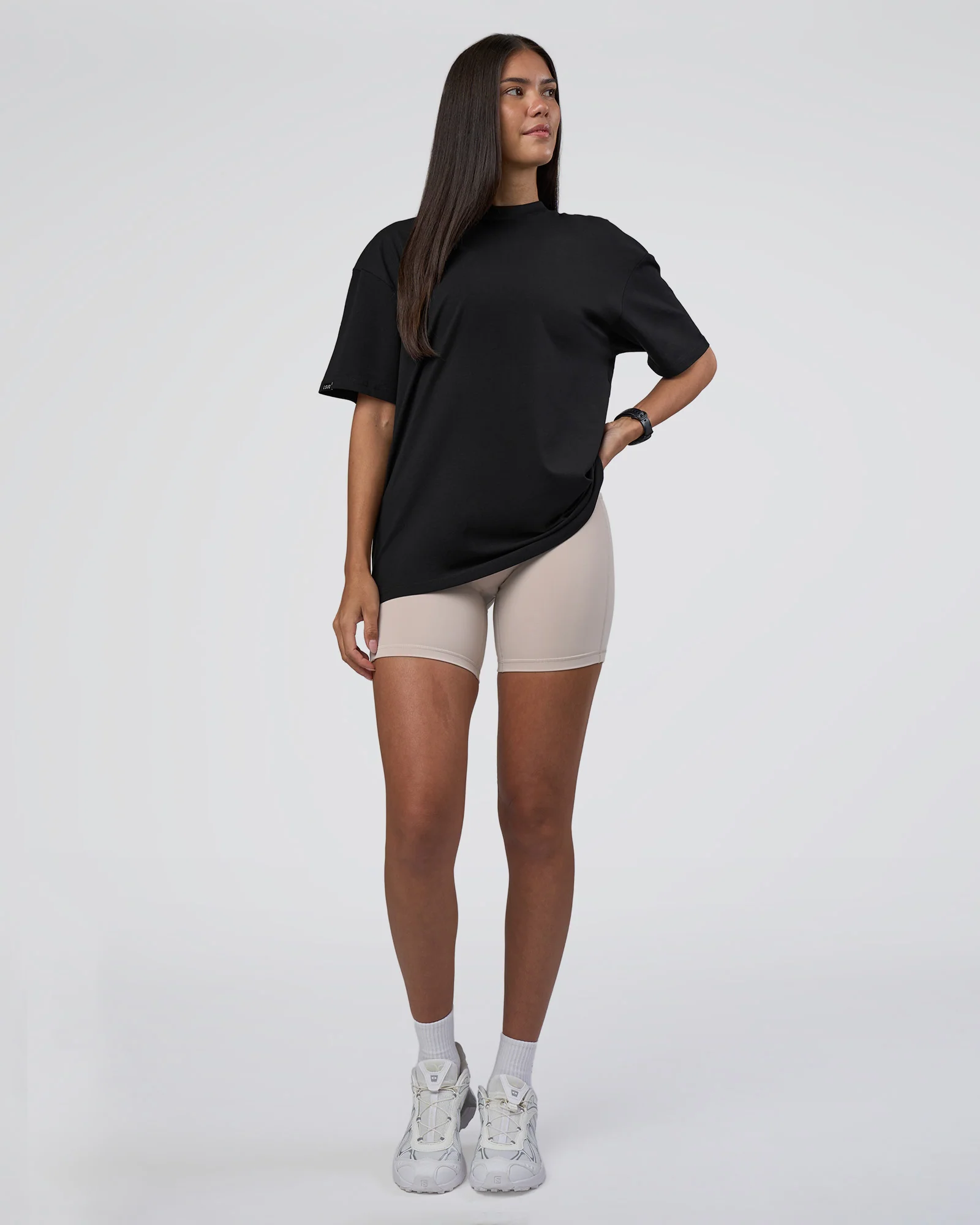 Lifting Club FLXCotton Tee Oversize - Black-Black - Image 7