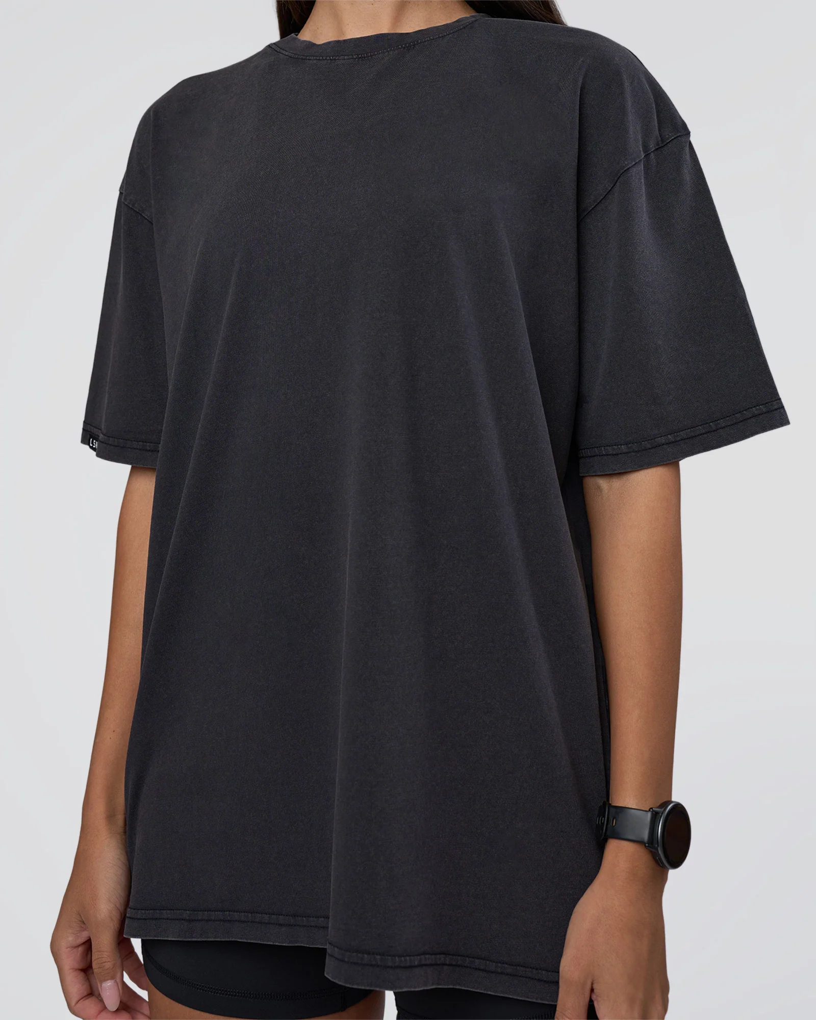 Lifting Club FLXCotton Tee Oversize - Black Washed - Image 10