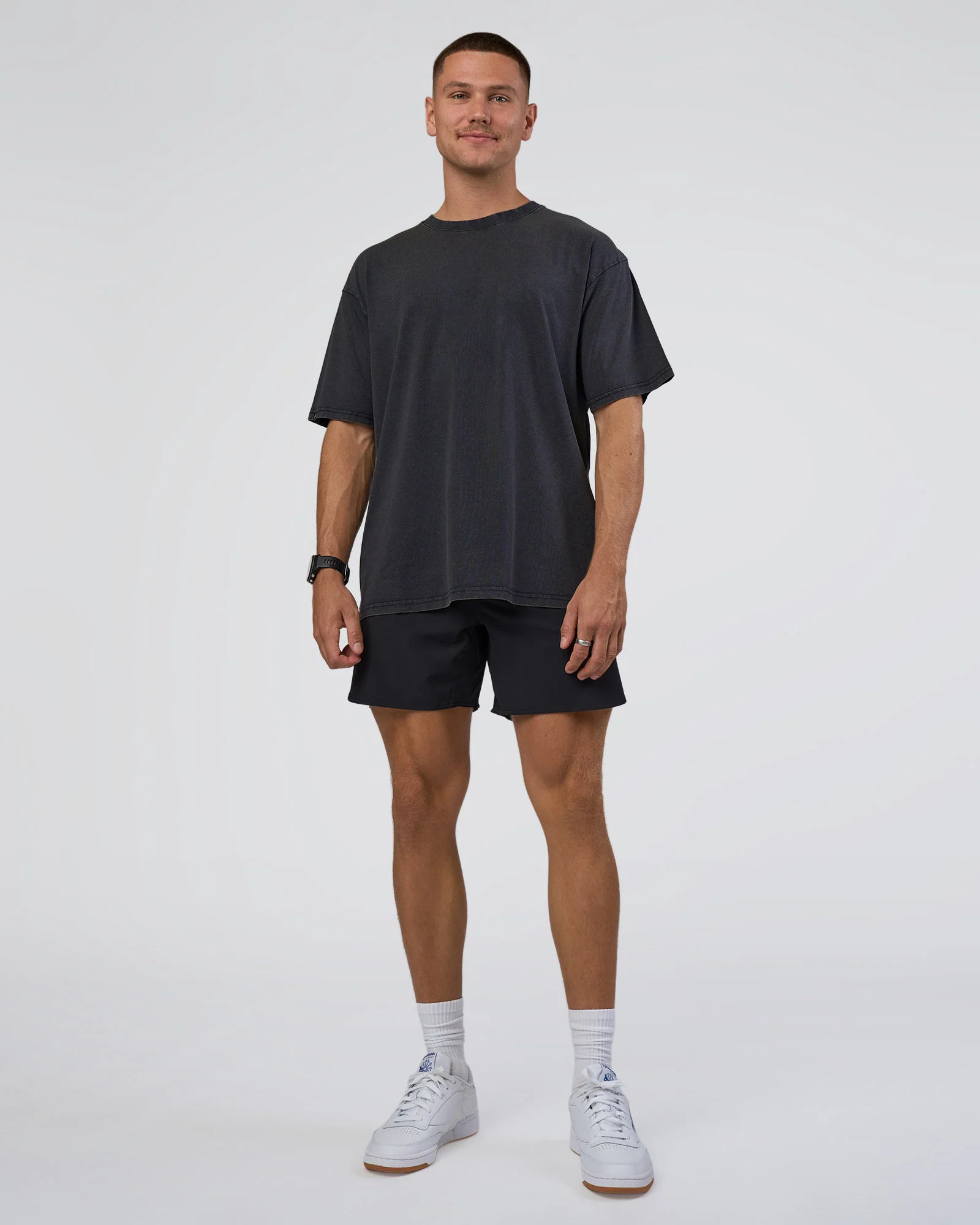 Lifting Club FLXCotton Tee Oversize - Black Washed - Image 3
