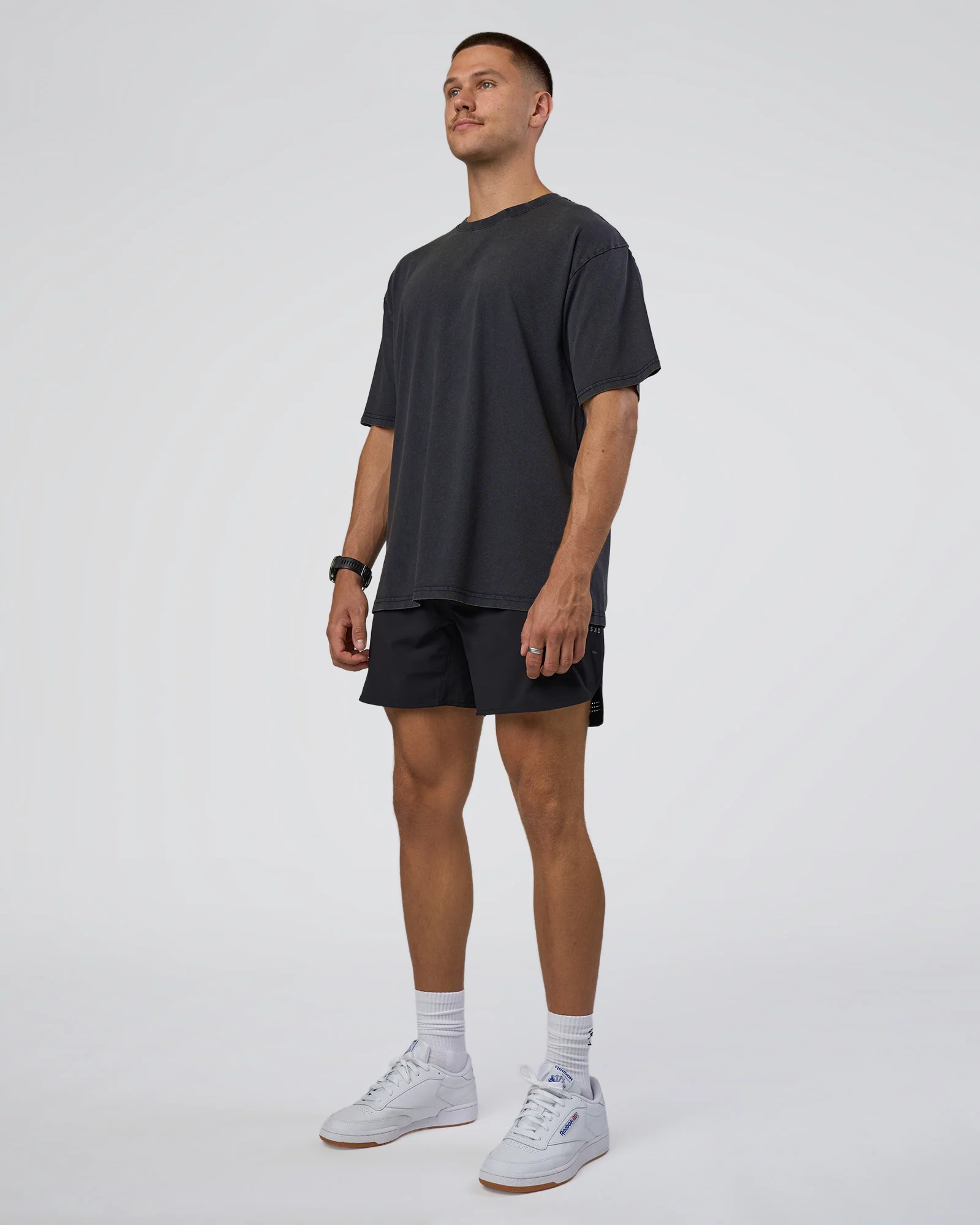 Lifting Club FLXCotton Tee Oversize - Black Washed - Image 8