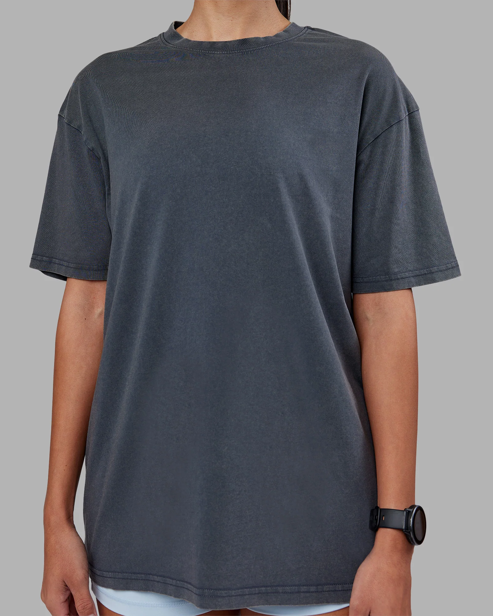 Lifting Club FLXCotton Tee Oversize - Dark Storm Washed-Blue - Image 10