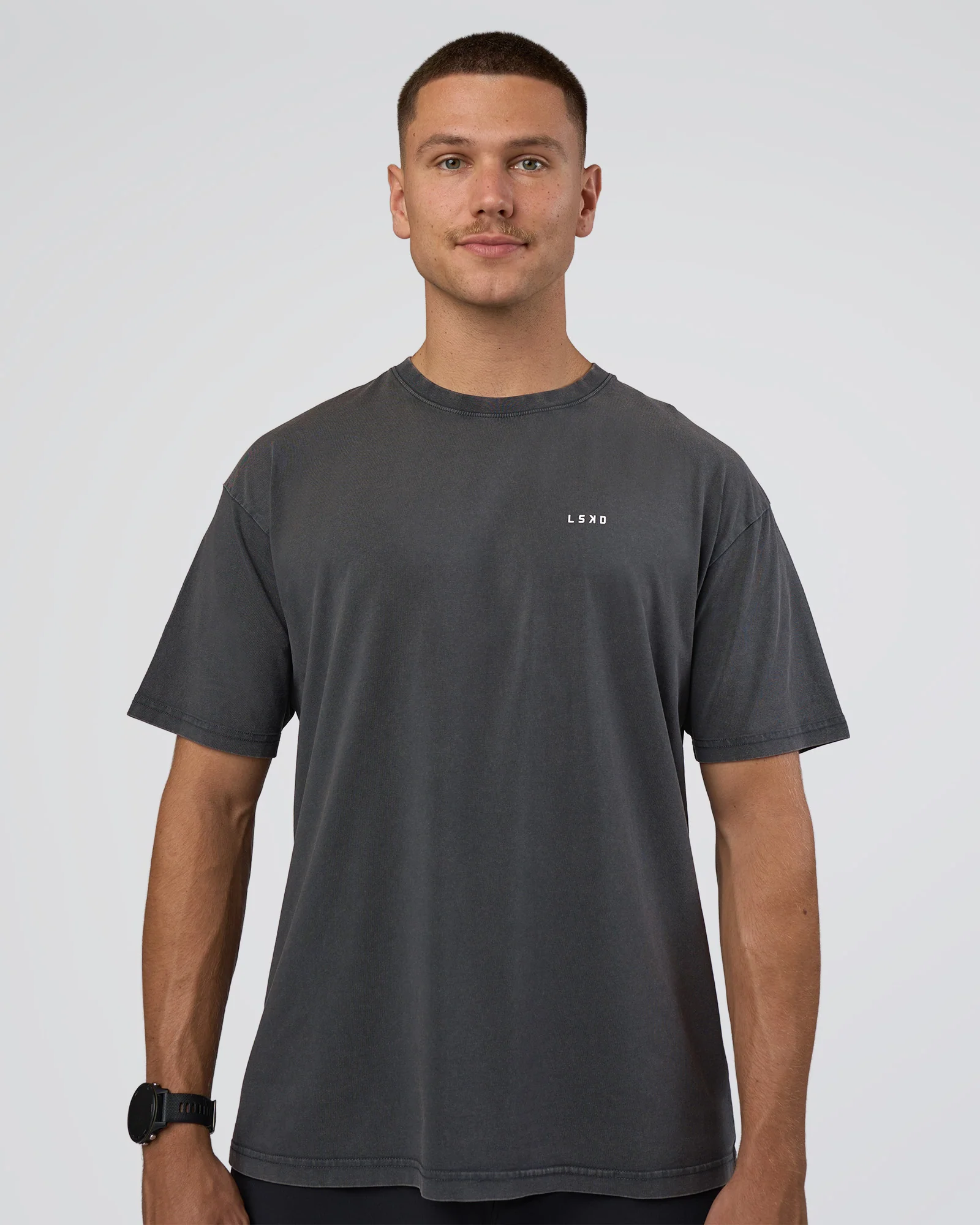 Lifting FLXCotton Oversized Tee - Black Washed-Flame - Image 2