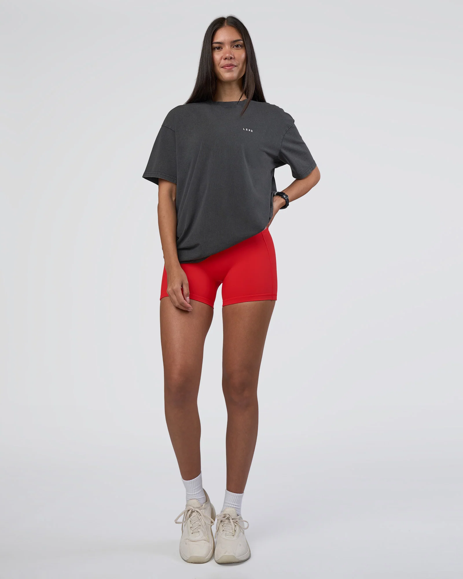 Lifting FLXCotton Oversized Tee - Black Washed-Flame - Image 7