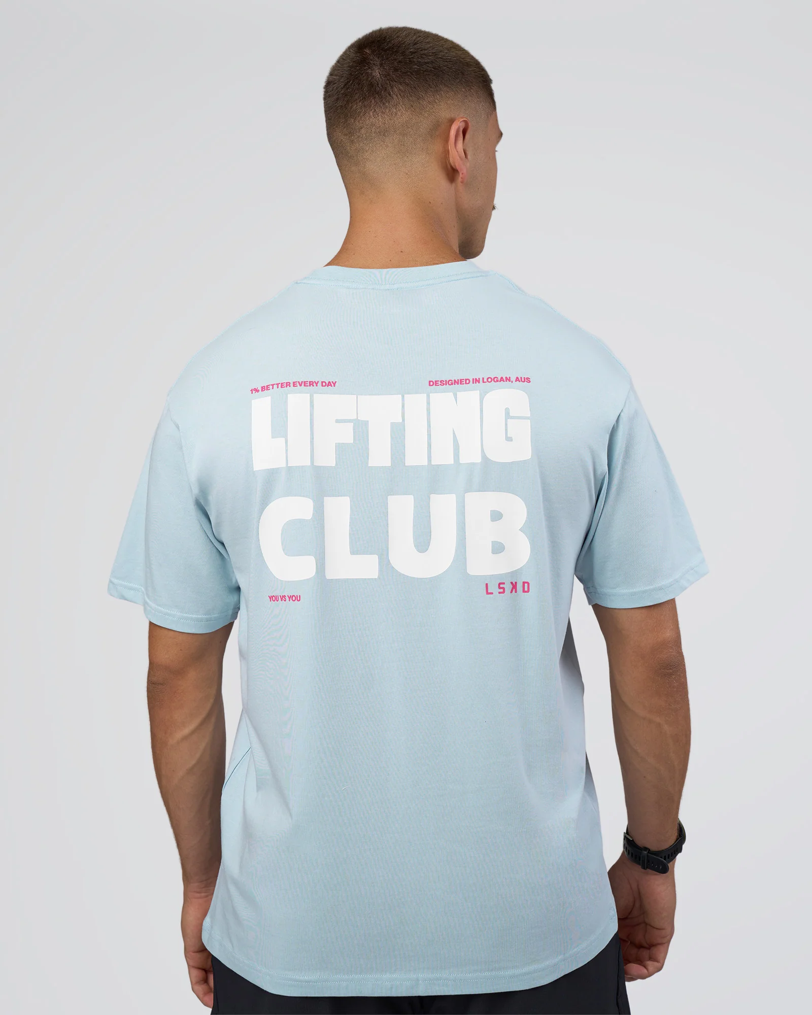 Lifting FLXCotton Oversized Tee - Blue Aura-Ultra Pink - Image 2