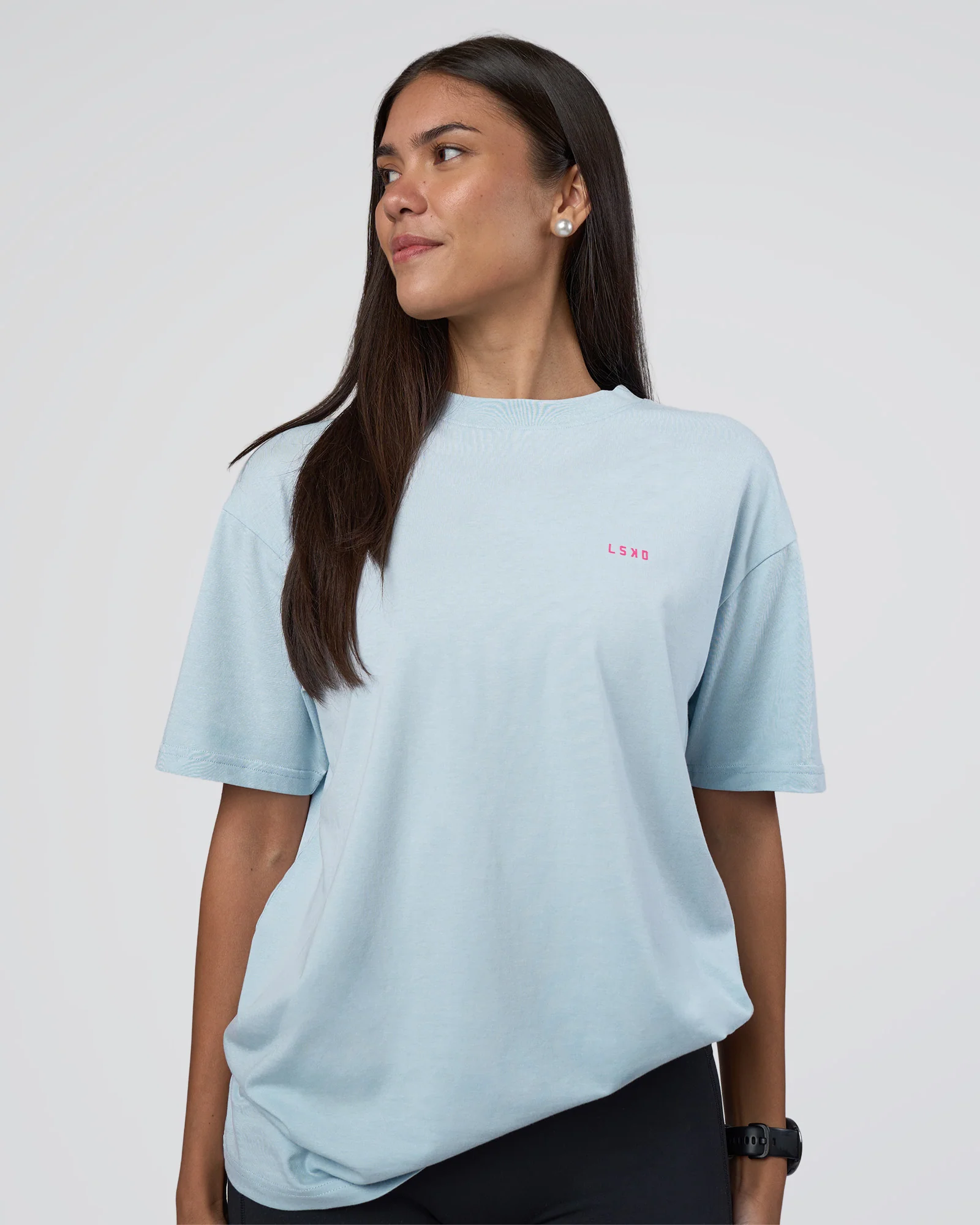 Lifting FLXCotton Oversized Tee - Blue Aura-Ultra Pink - Image 4