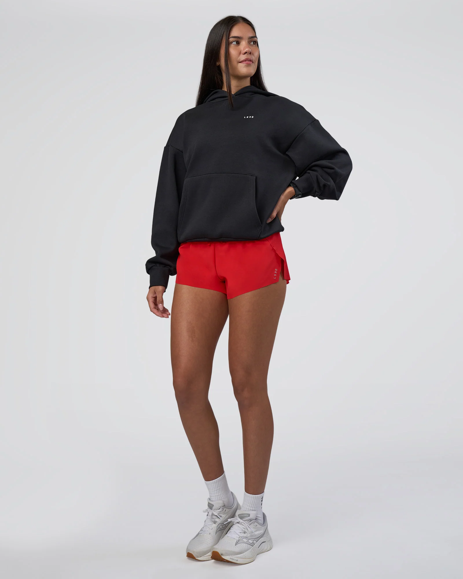Lifting Unisex Oversized Hoodie - Black-Flame - Image 11