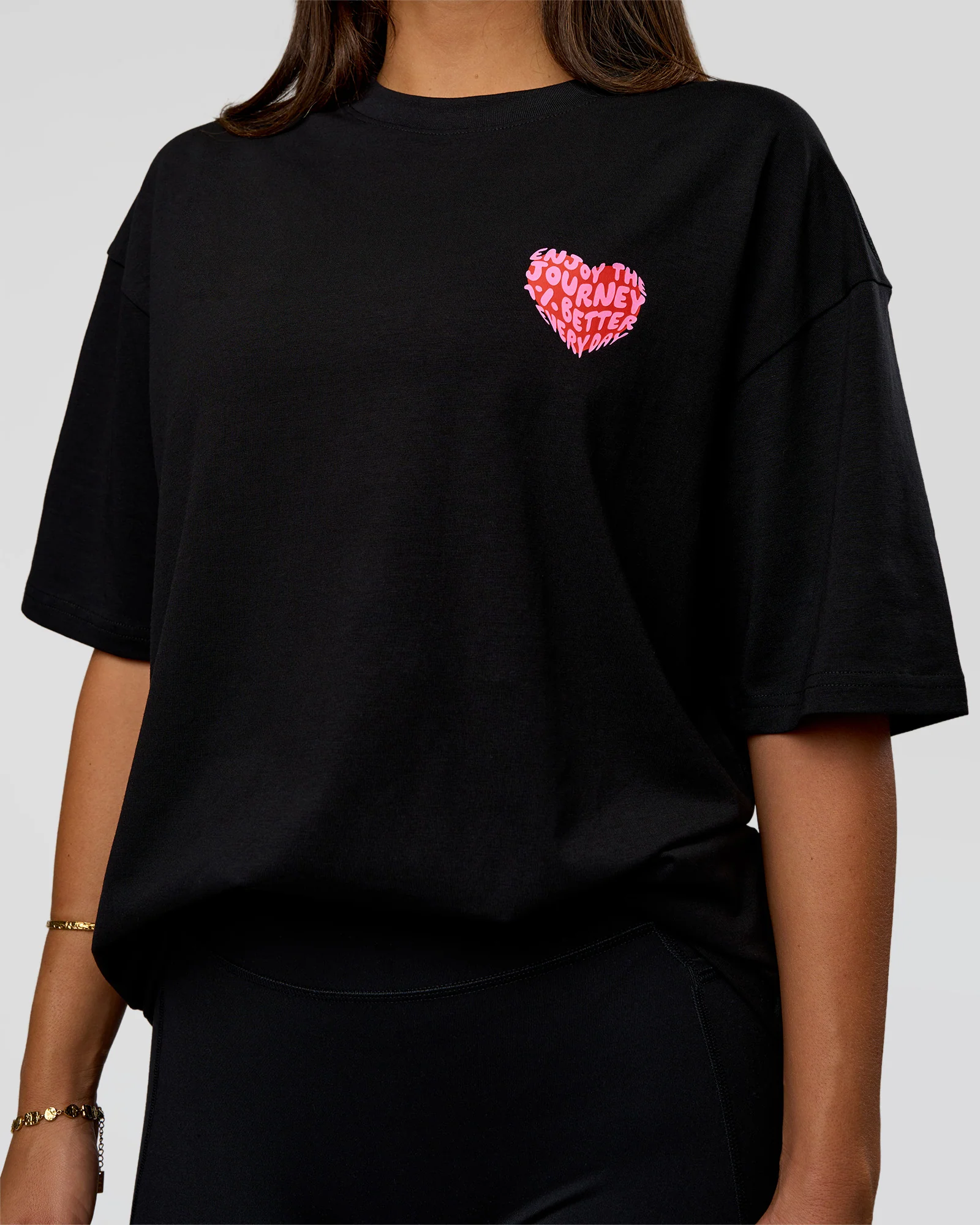 Love the Journey FLXCotton Oversized Tee - Black-Flame - Image 12