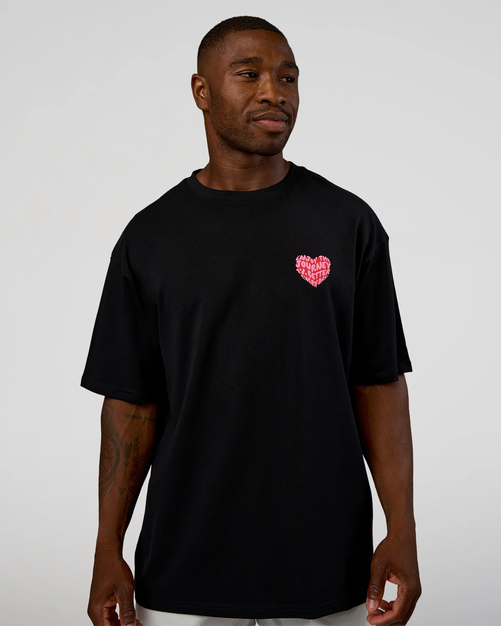 Love the Journey FLXCotton Oversized Tee - Black-Flame - Image 3