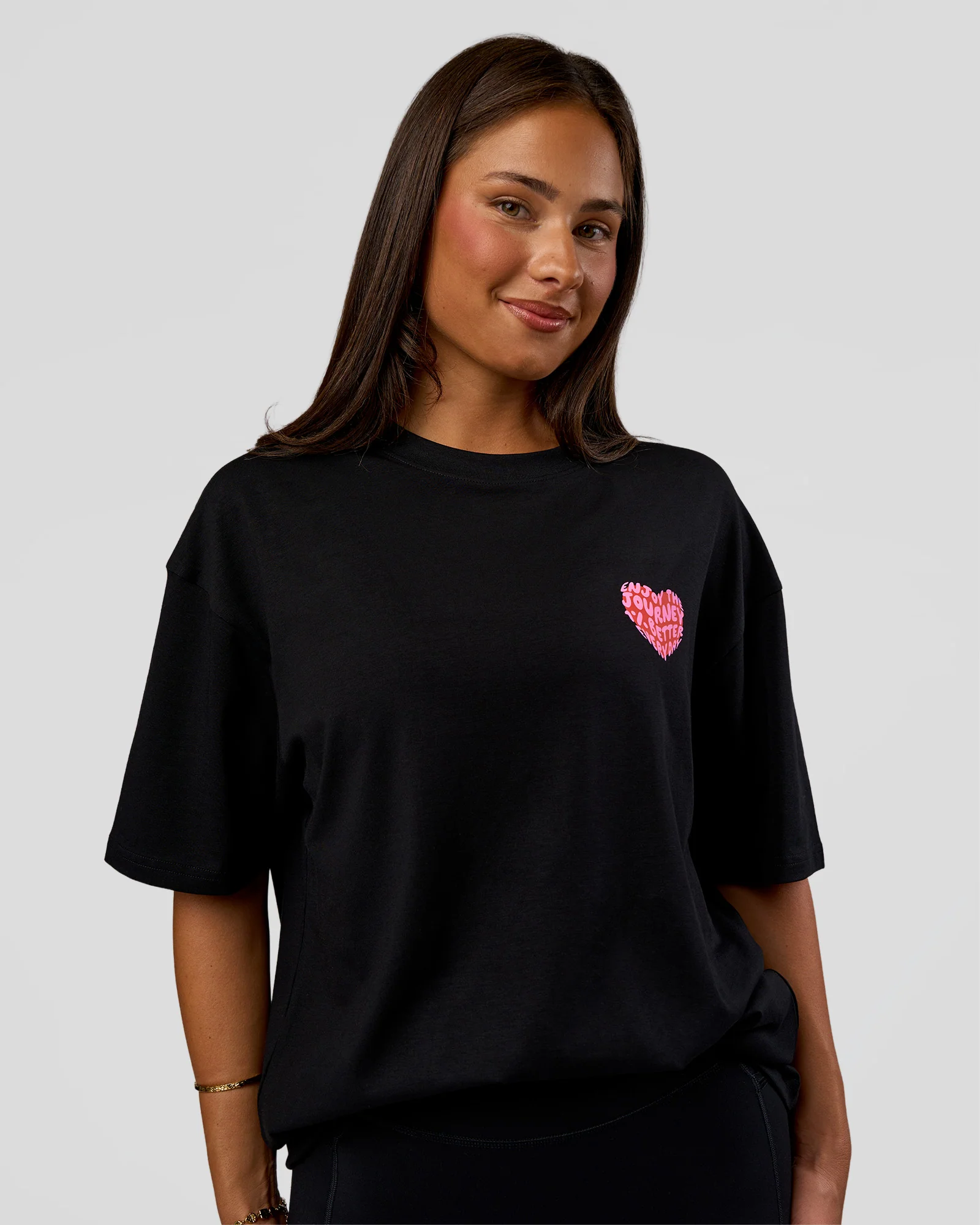 Love the Journey FLXCotton Oversized Tee - Black-Flame - Image 5