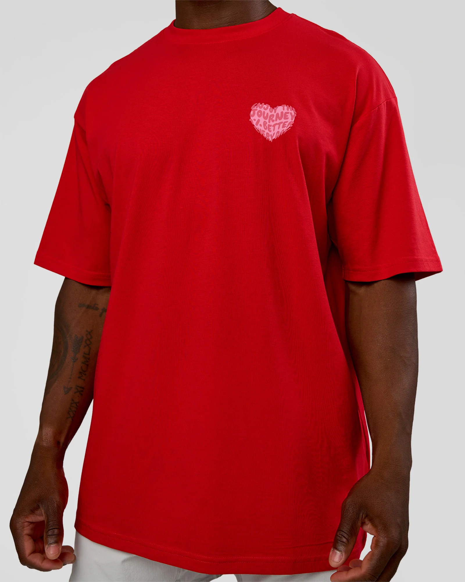 Love the Journey FLXCotton Oversized Tee - Flame-Candy Pink - Image 11