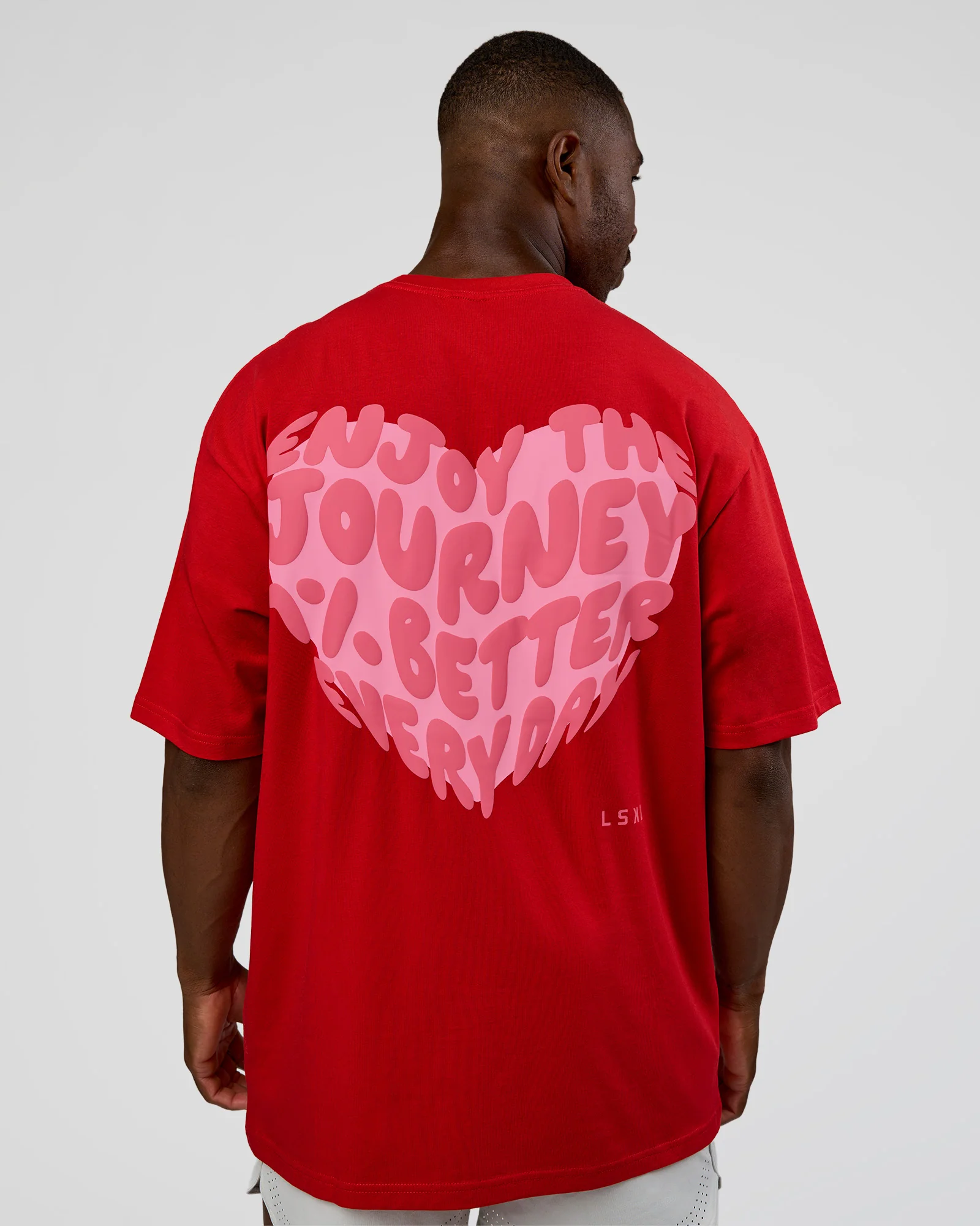 Love the Journey FLXCotton Oversized Tee - Flame-Candy Pink - Image 4