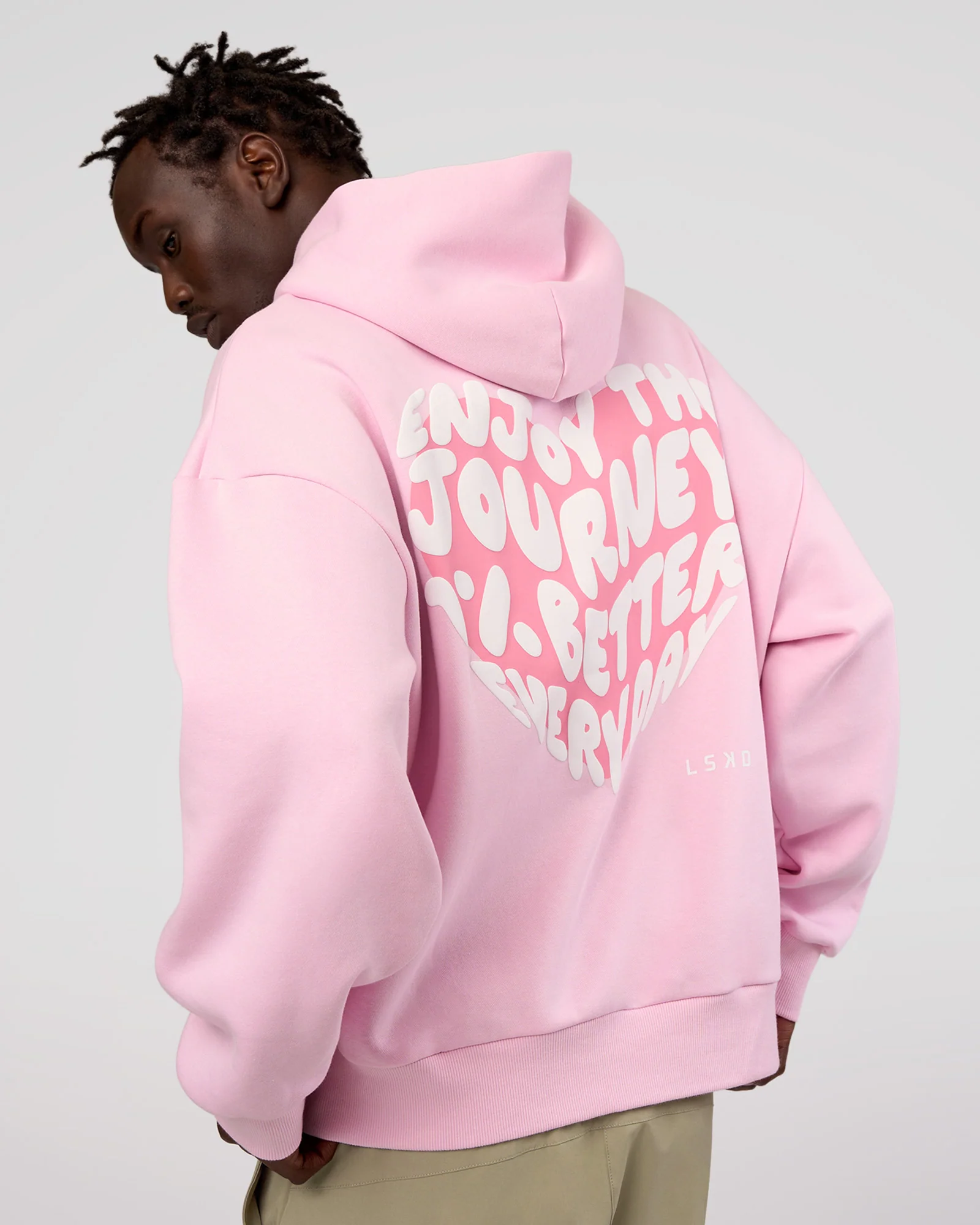 Love The Journey Unisex Oversized Hoodie - Marshmallow-White - Image 2