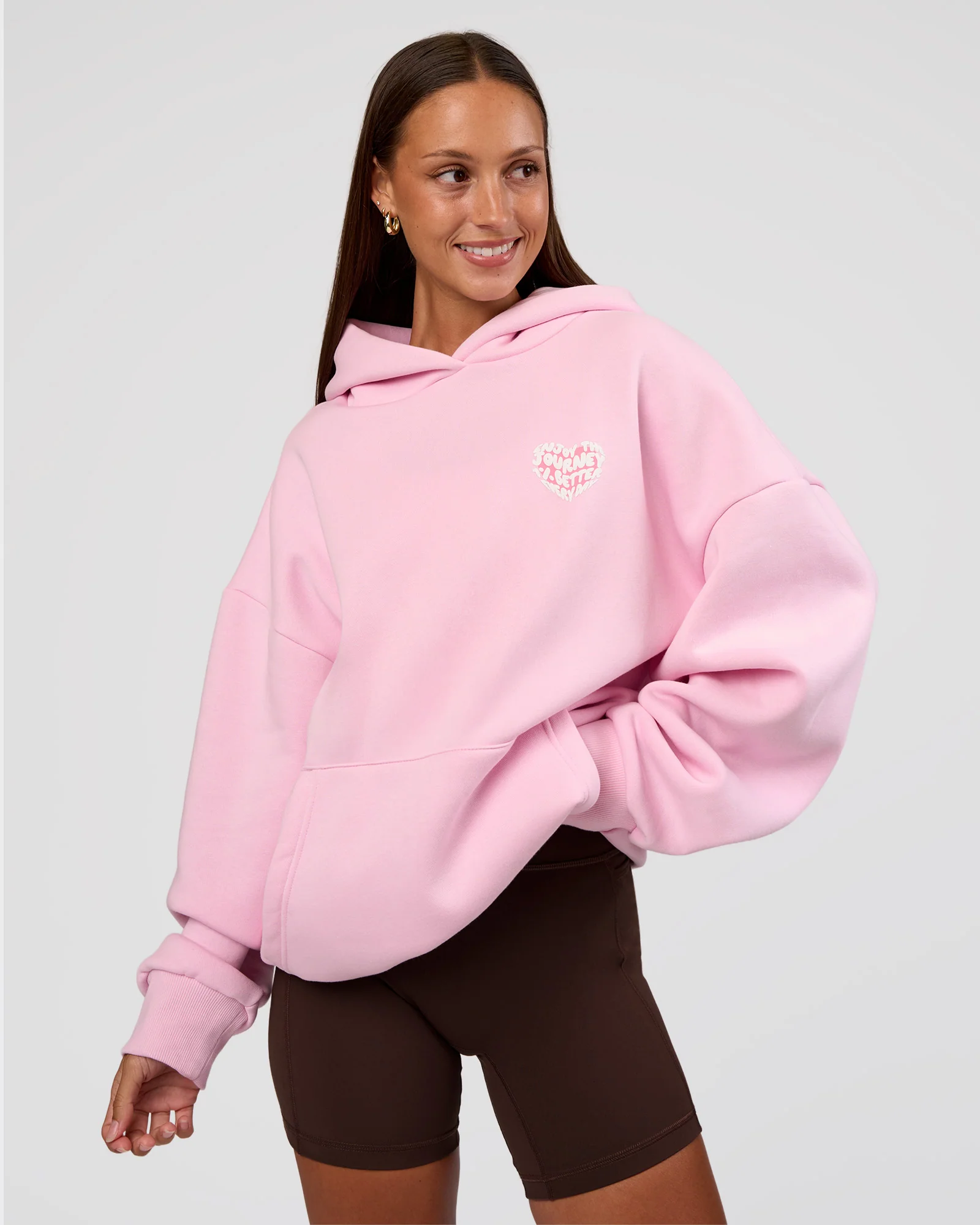 Love The Journey Unisex Oversized Hoodie - Marshmallow-White - Image 4