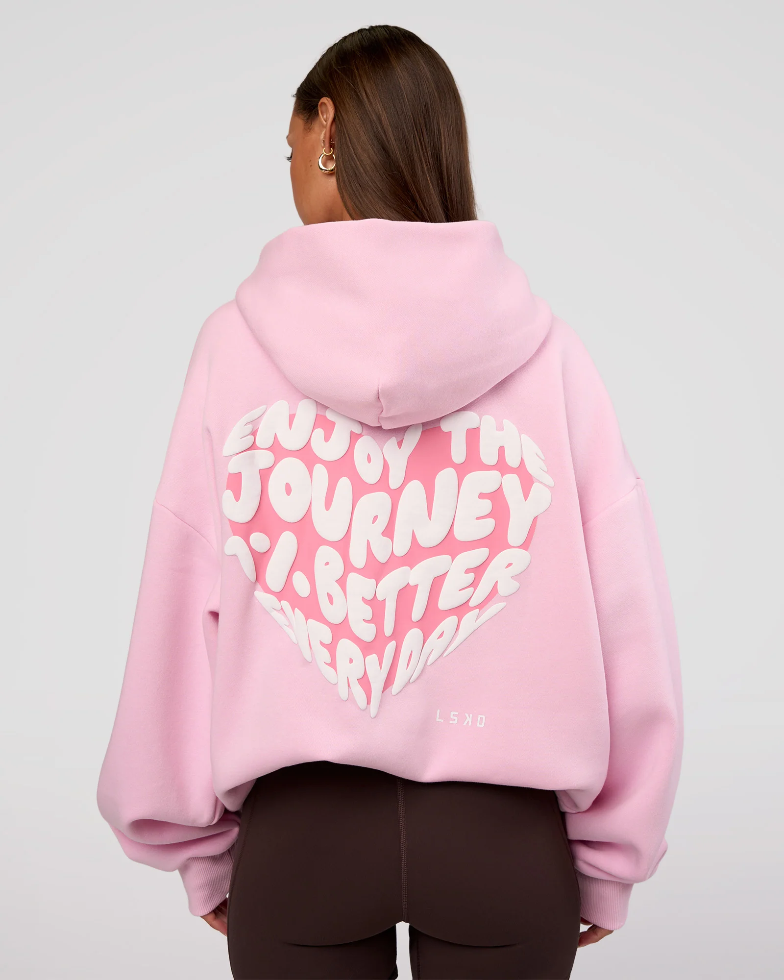 Love The Journey Unisex Oversized Hoodie - Marshmallow-White - Image 5