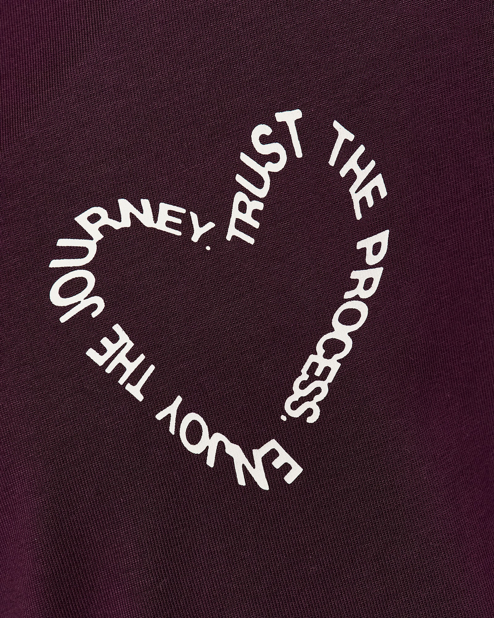 Love The Process FLXCotton Oversize Tee - Midnight Plum-White - Image 7
