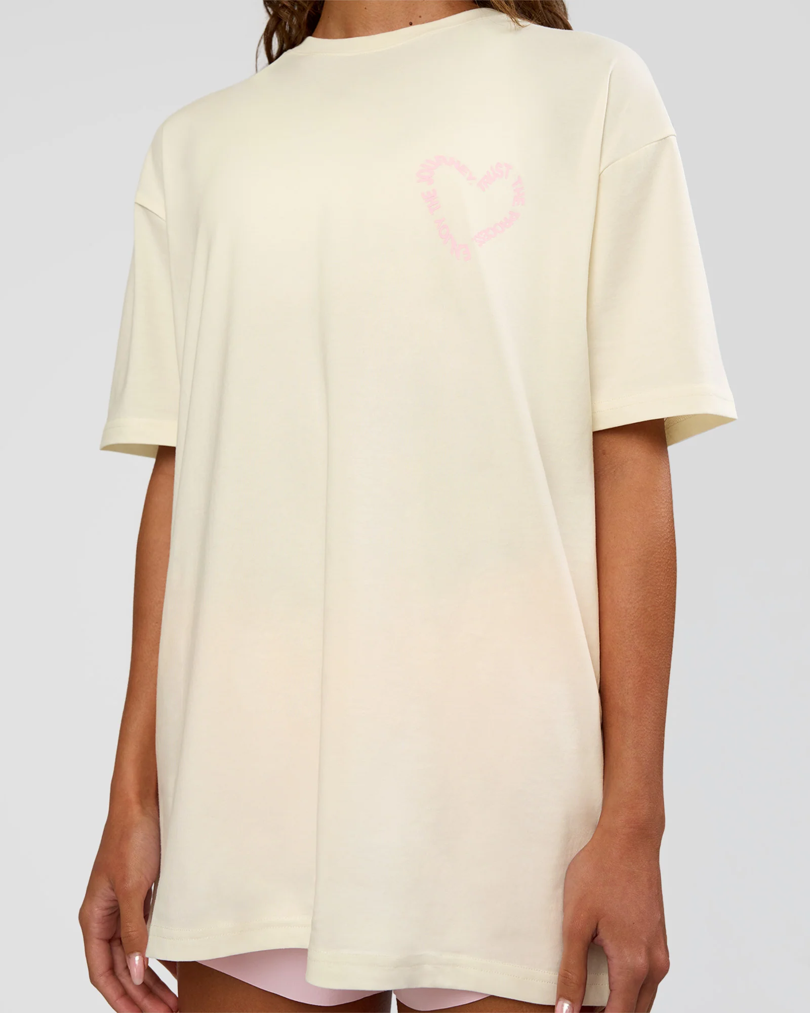 Love The Process FLXCotton Oversize Tee - Off White-Marshmallow - Image 10