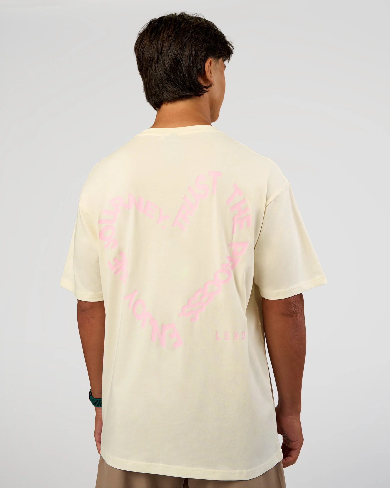 Love The Process FLXCotton Oversize Tee - Off White-Marshmallow - Image 2