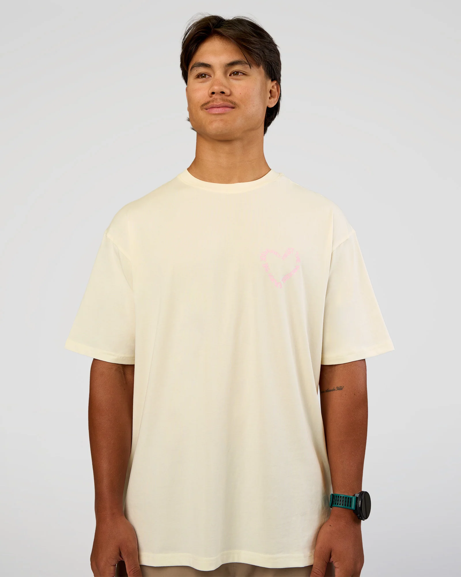 Love The Process FLXCotton Oversize Tee - Off White-Marshmallow - Image 3