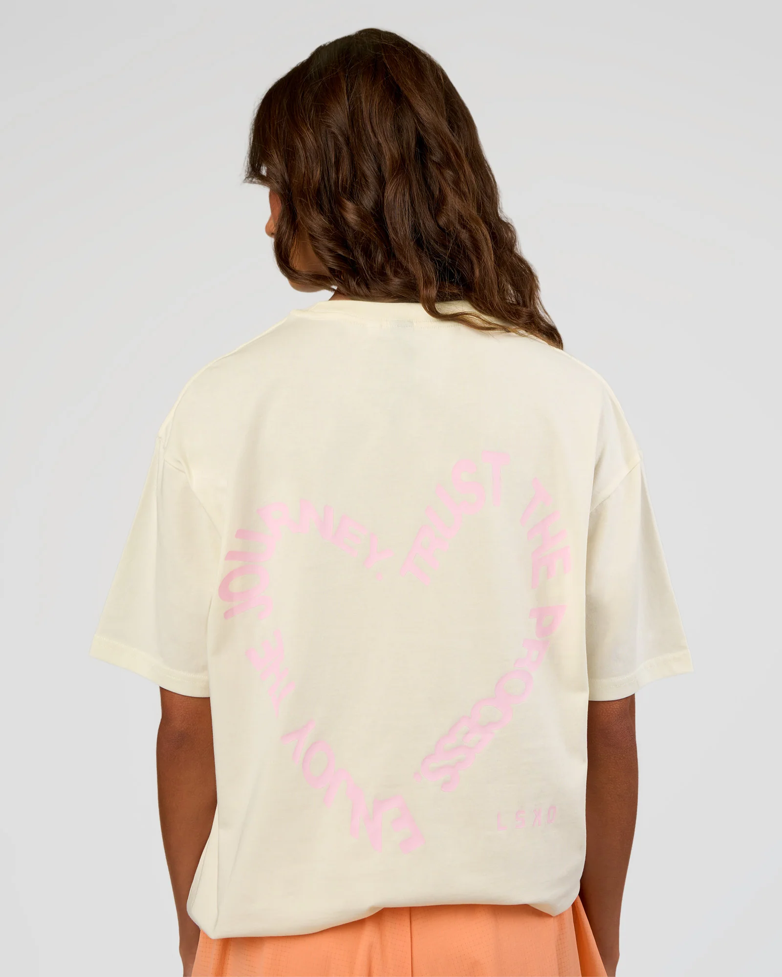 Love The Process FLXCotton Oversize Tee - Off White-Marshmallow - Image 5