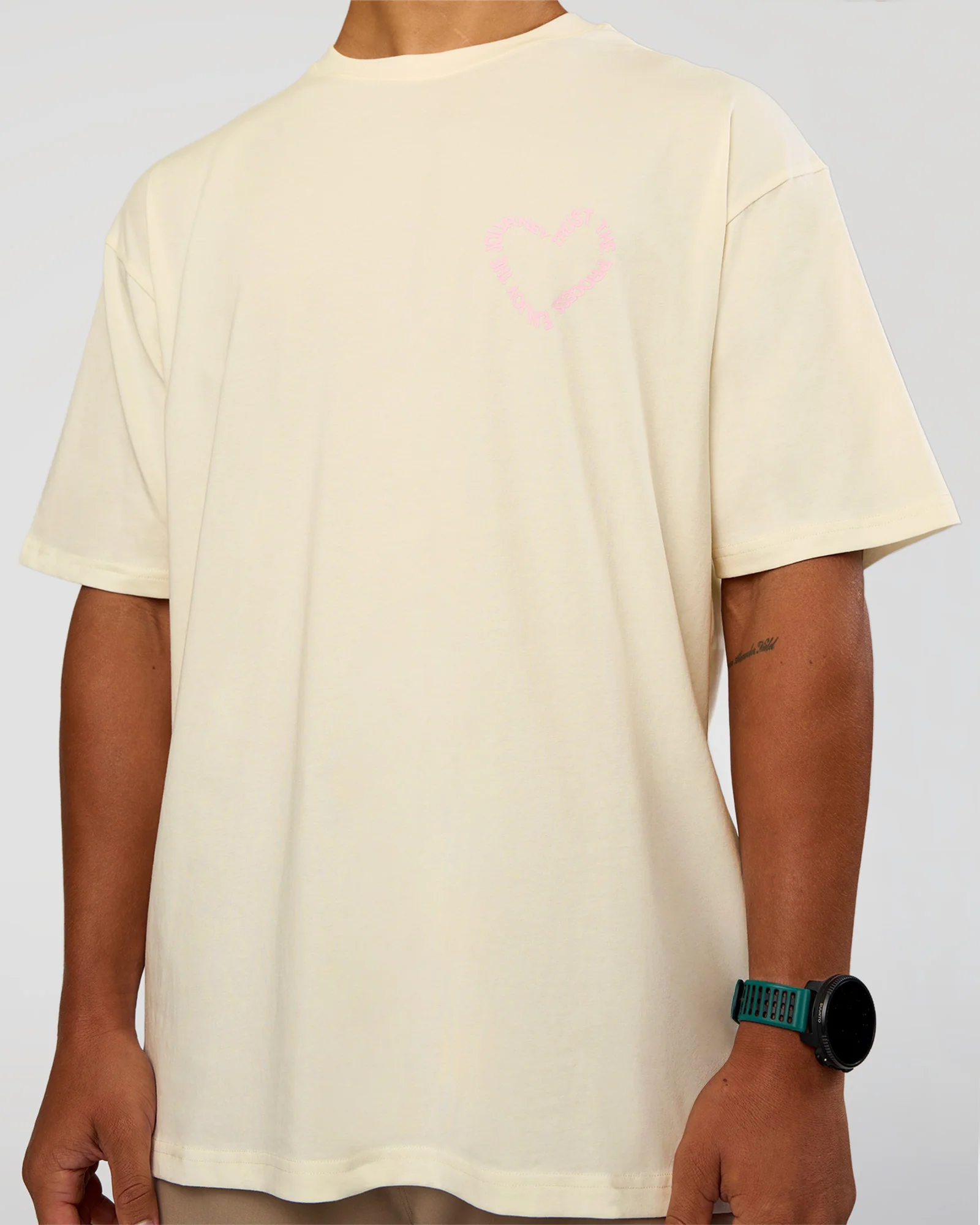 Love The Process FLXCotton Oversize Tee - Off White-Marshmallow - Image 8