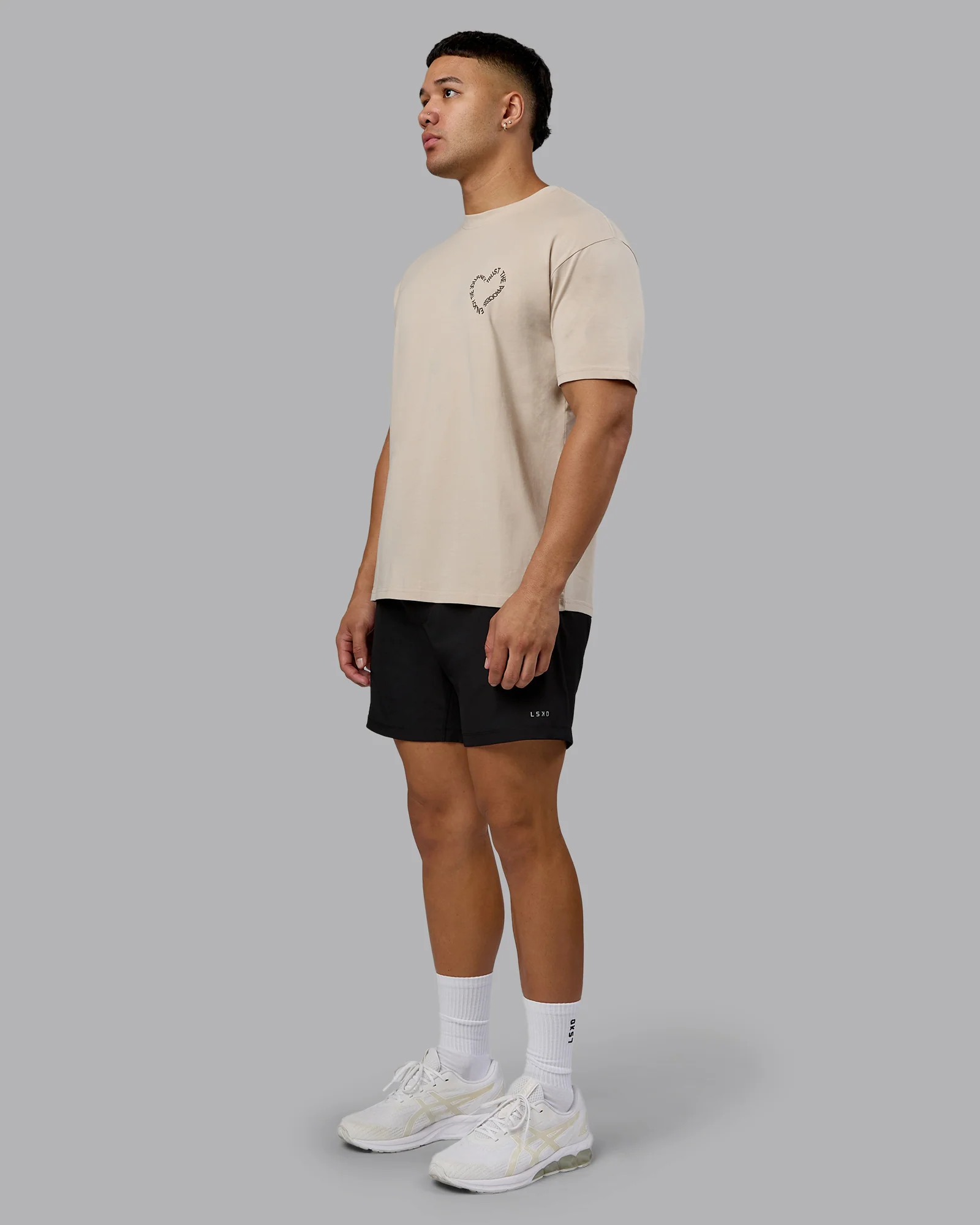 Love The Process FLXCotton Oversize Tee - Shale Beige-Choc - Image 10