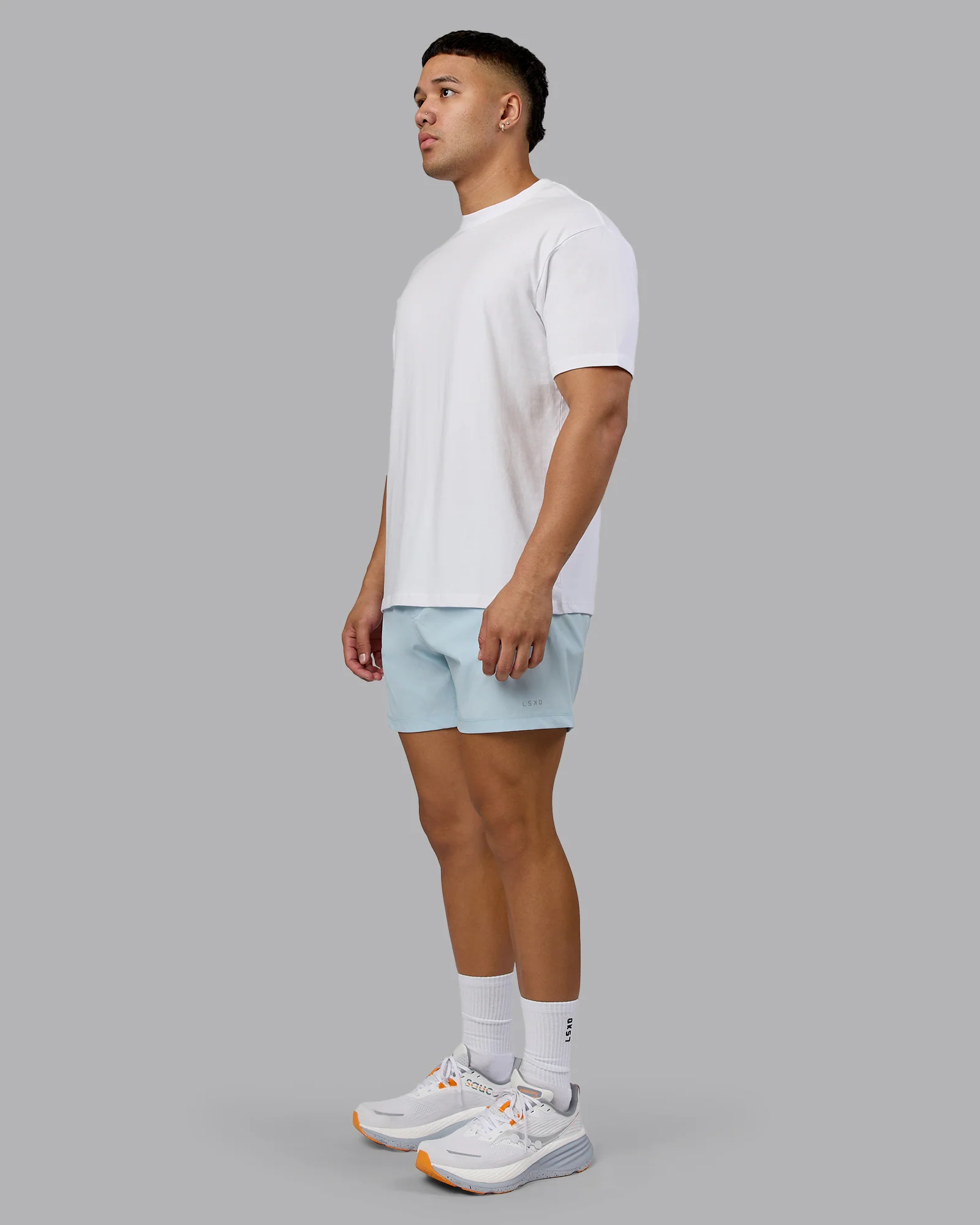 Love The Run FLXCotton Tee Oversize - White-Dark Moss - Image 8
