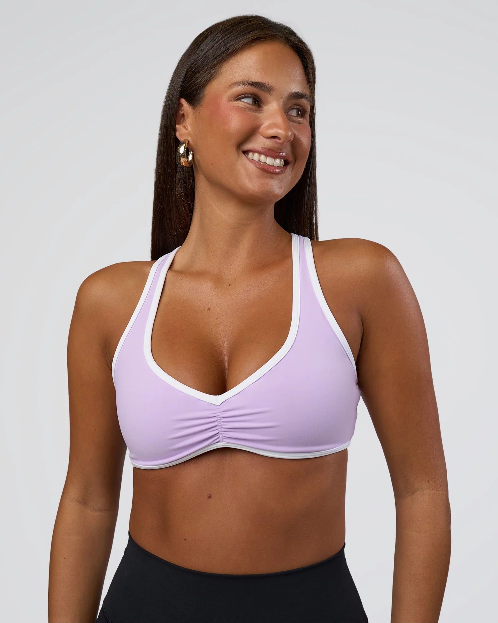 Luminous Sports Bra - Pale Lilac-White - Image 3