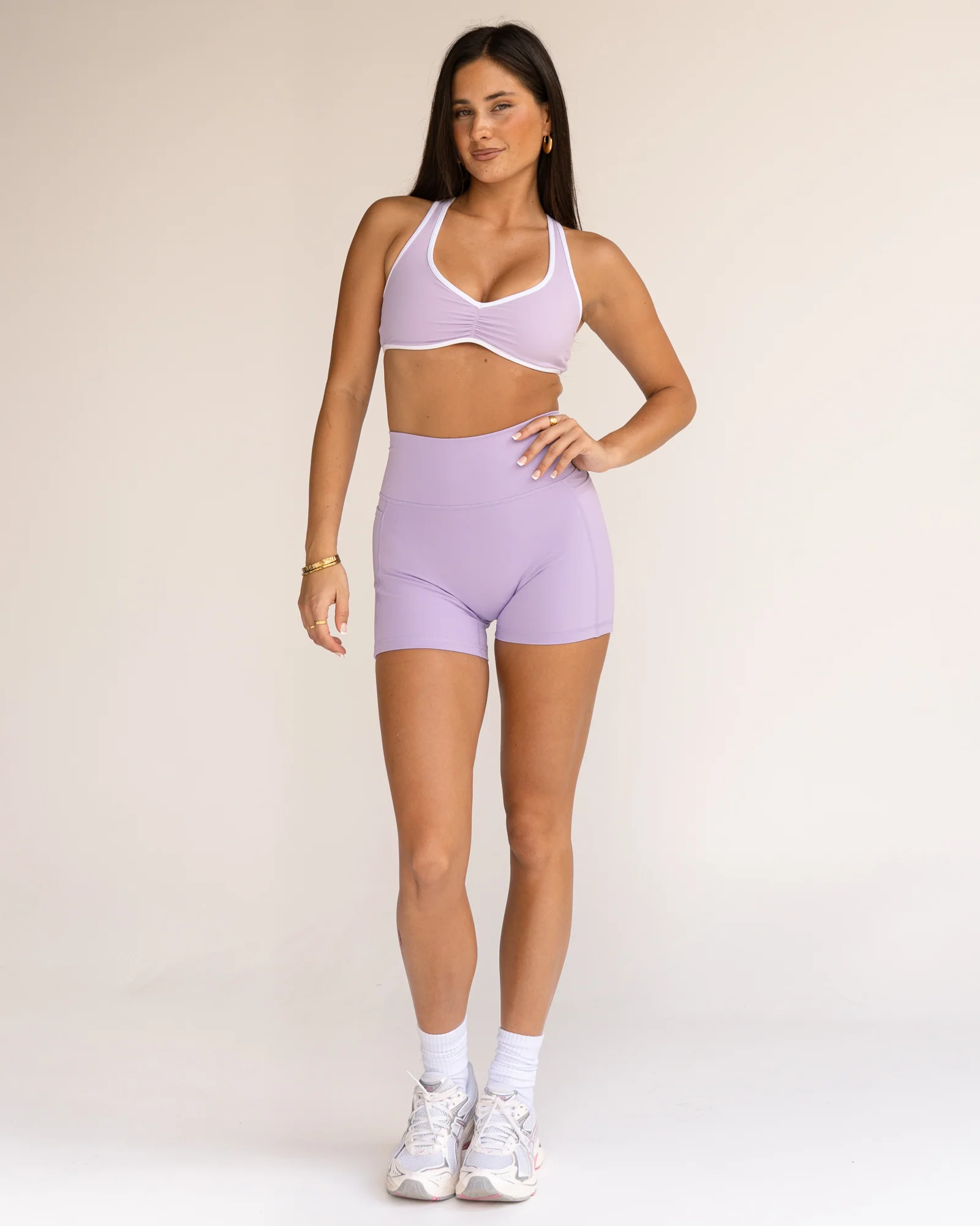 Luminous Sports Bra - Pale Lilac-White - Image 4