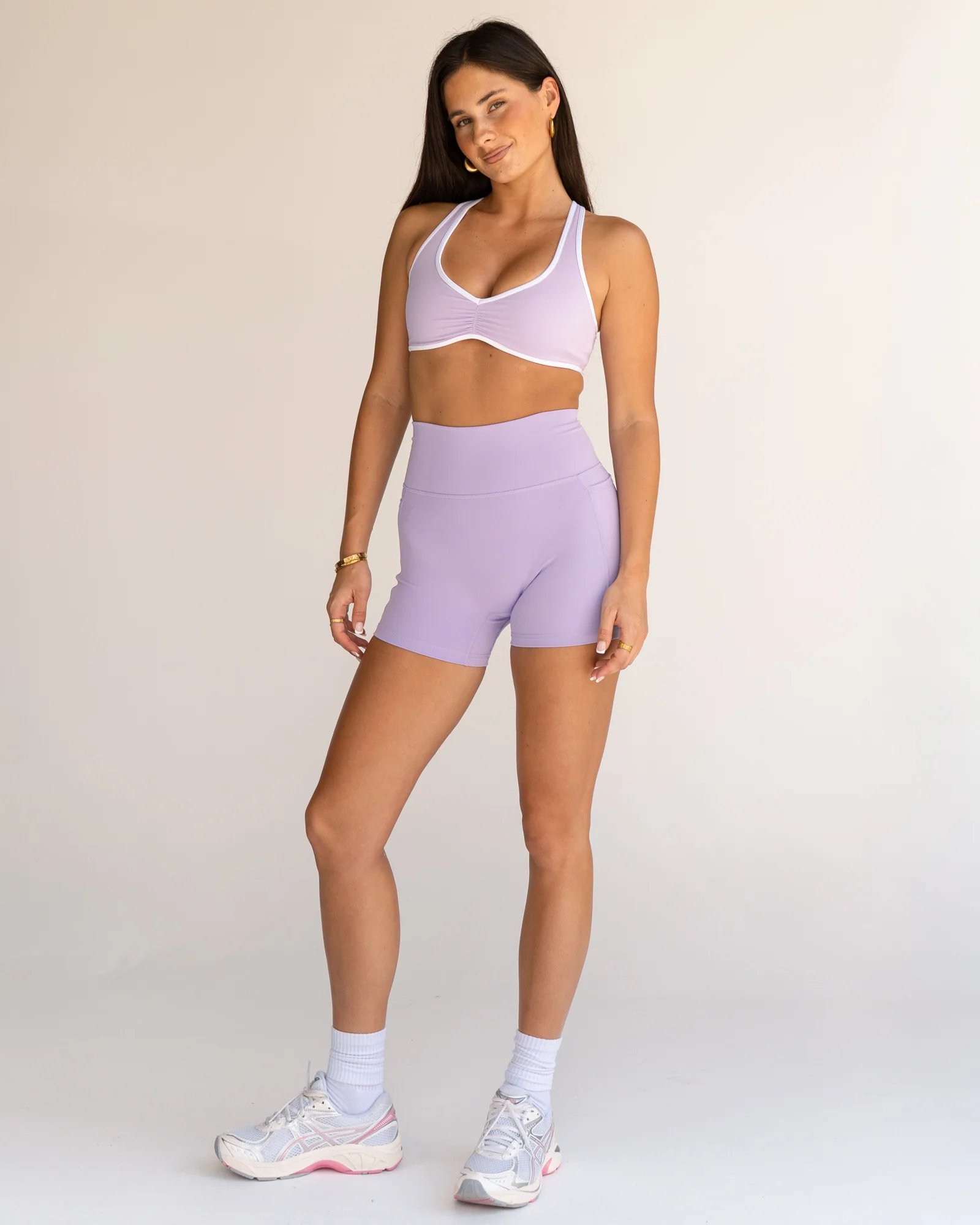 Luminous Sports Bra - Pale Lilac-White - Image 5