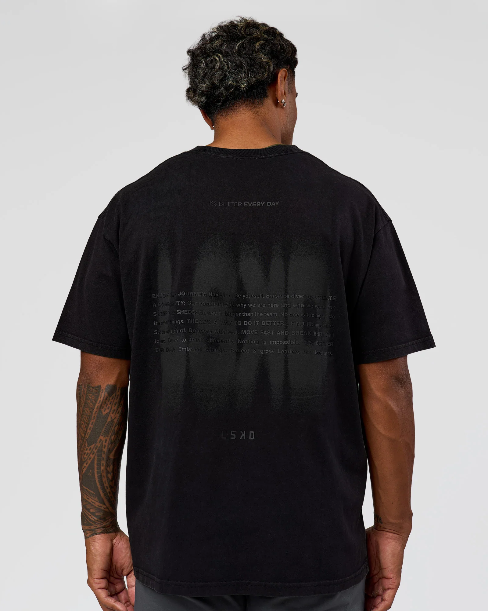 Memory In Motion Heavyweight Oversized Tee - Black Washed - Image 2