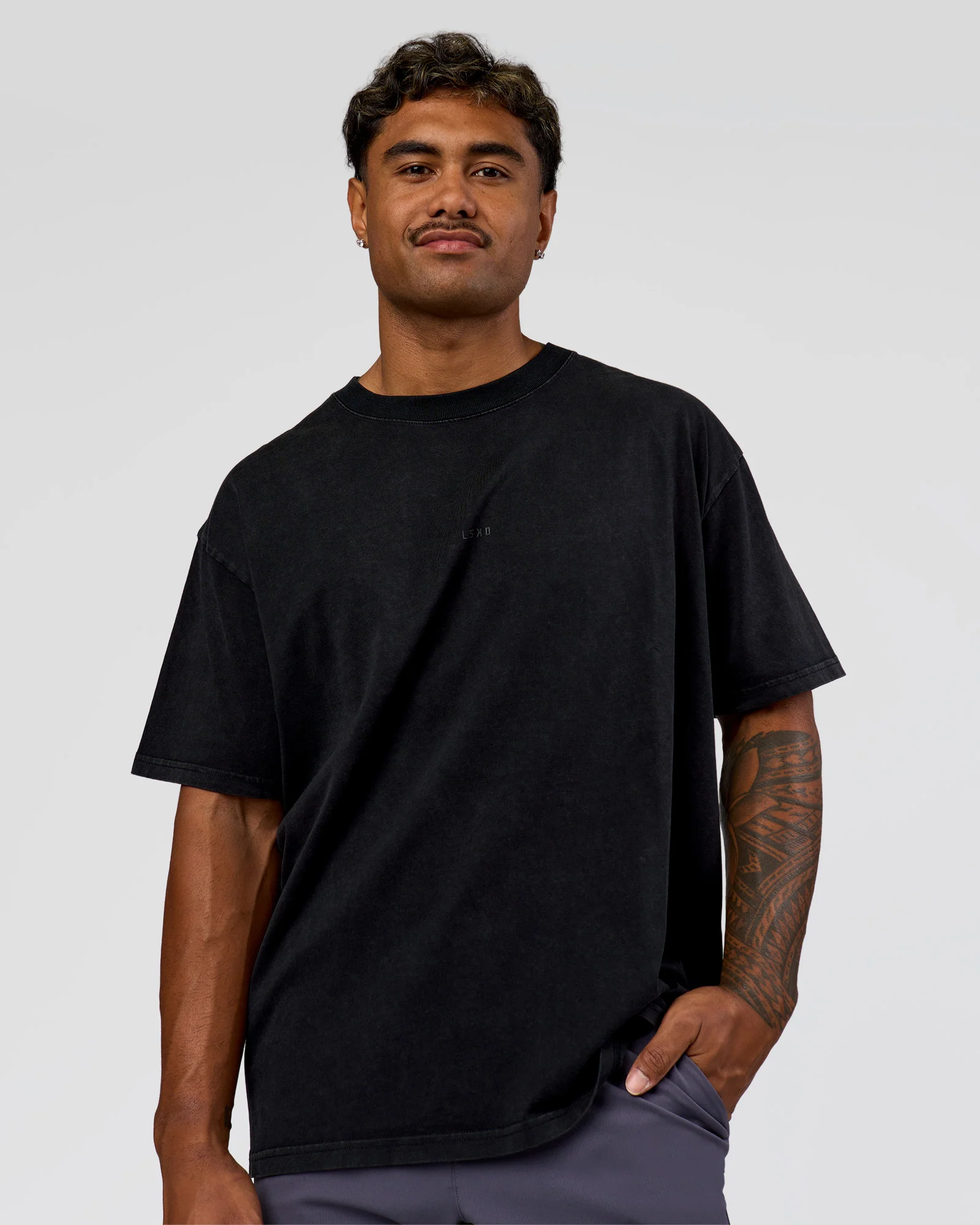 Memory In Motion Heavyweight Oversized Tee - Black Washed - Image 3