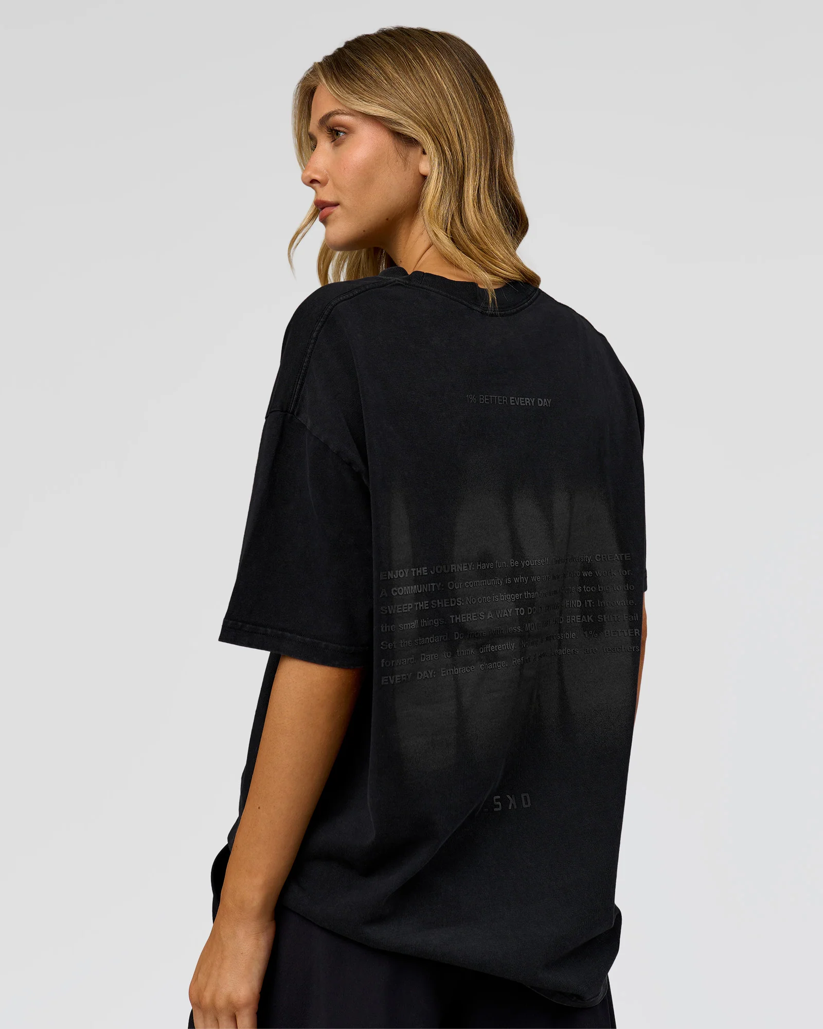 Memory In Motion Heavyweight Oversized Tee - Black Washed - Image 4