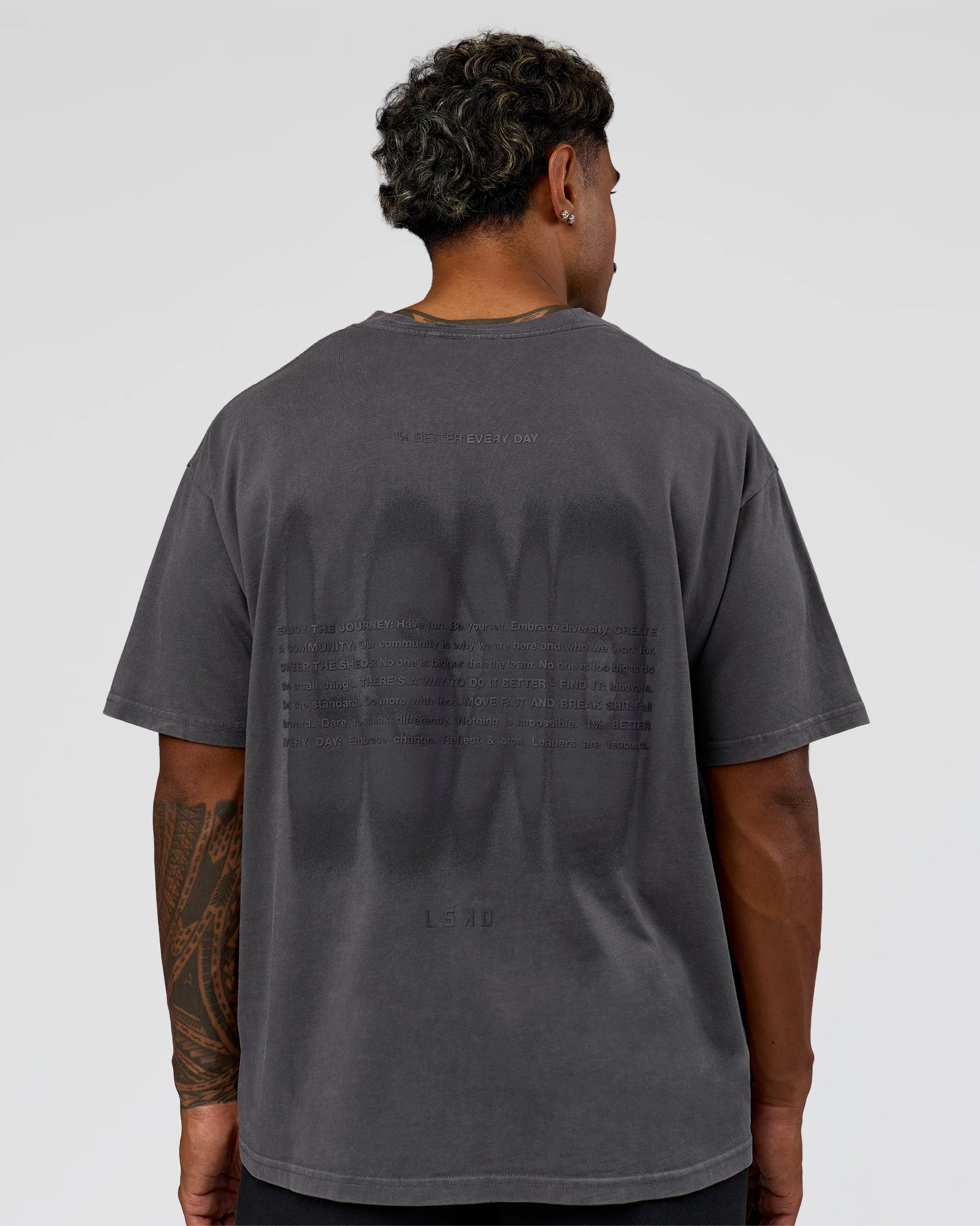 Memory In Motion Heavyweight Oversized Tee - Dark Storm Washed - Image 2