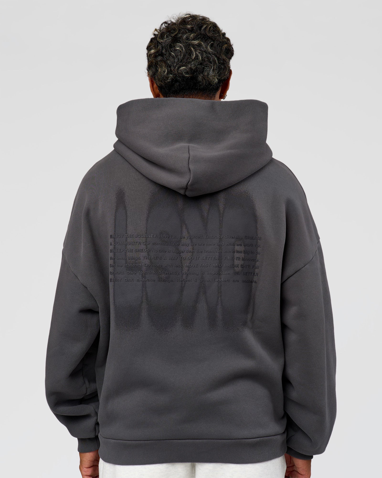 Memory In Motion Ultra Heavyweight Washed Hoodie - Dark Storm Washed - Image 2